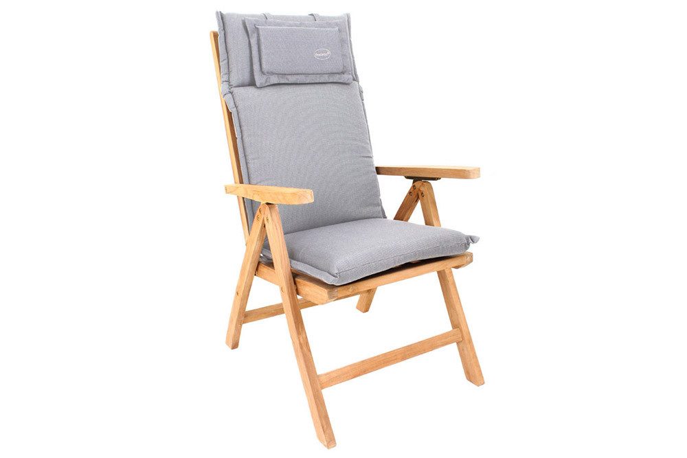 riess-ambiente Hochlehnerauflage ROG 46x119cm taupe – Sitzkissen, Polster-Auflage, (Einzelartikel, 1 St), bequemes Outdoor-Auflagekissen – ideal für Gartenstühle mit Lehne