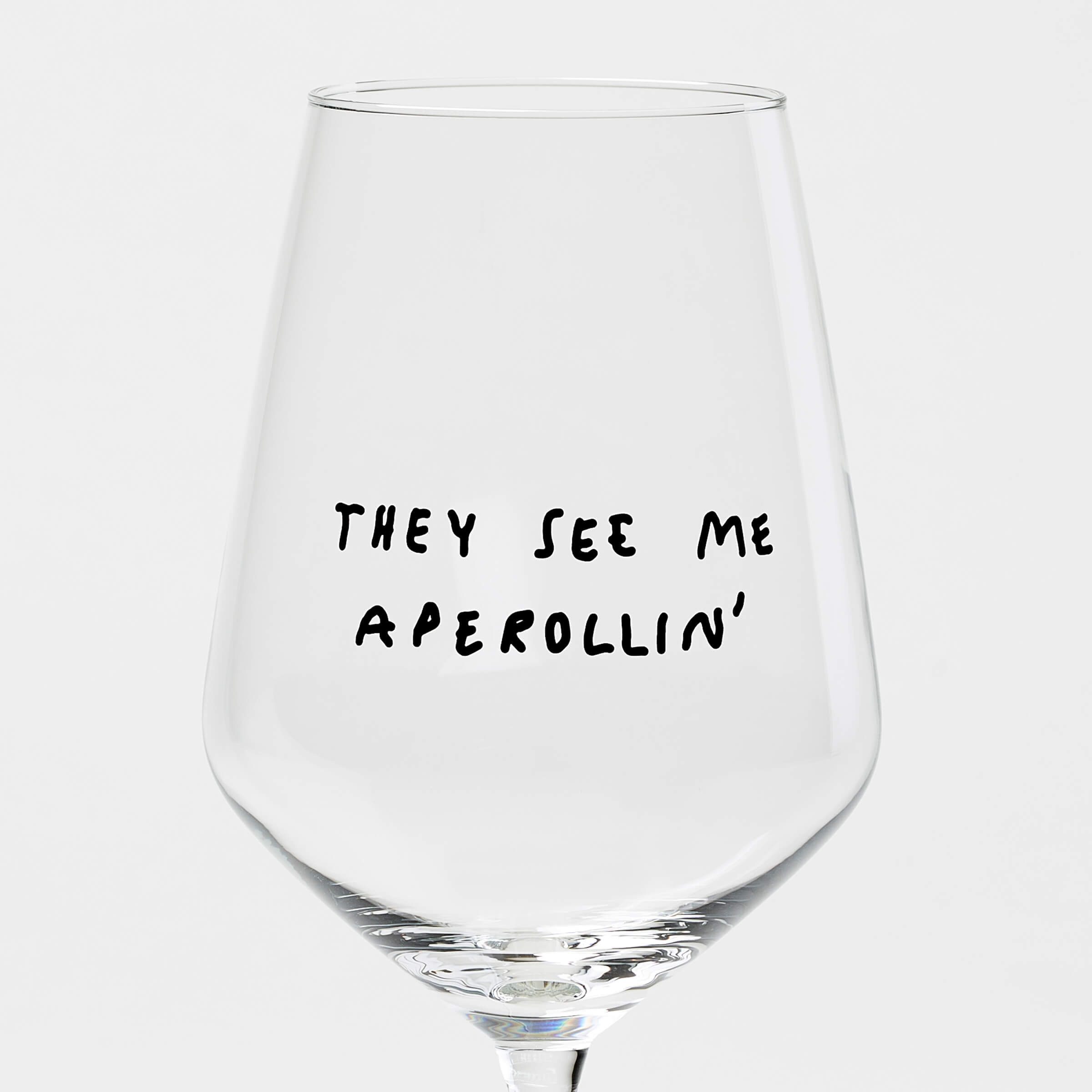 selekkt Weinglas "They See Me Aperollin'" Glas by Johanna Schwarzer × selekkt