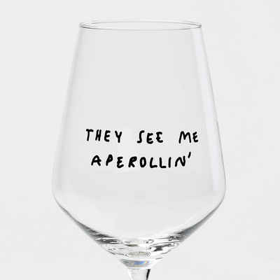 selekkt Weinglas "They See Me Aperollin'" Glas by Johanna Schwarzer × selekkt