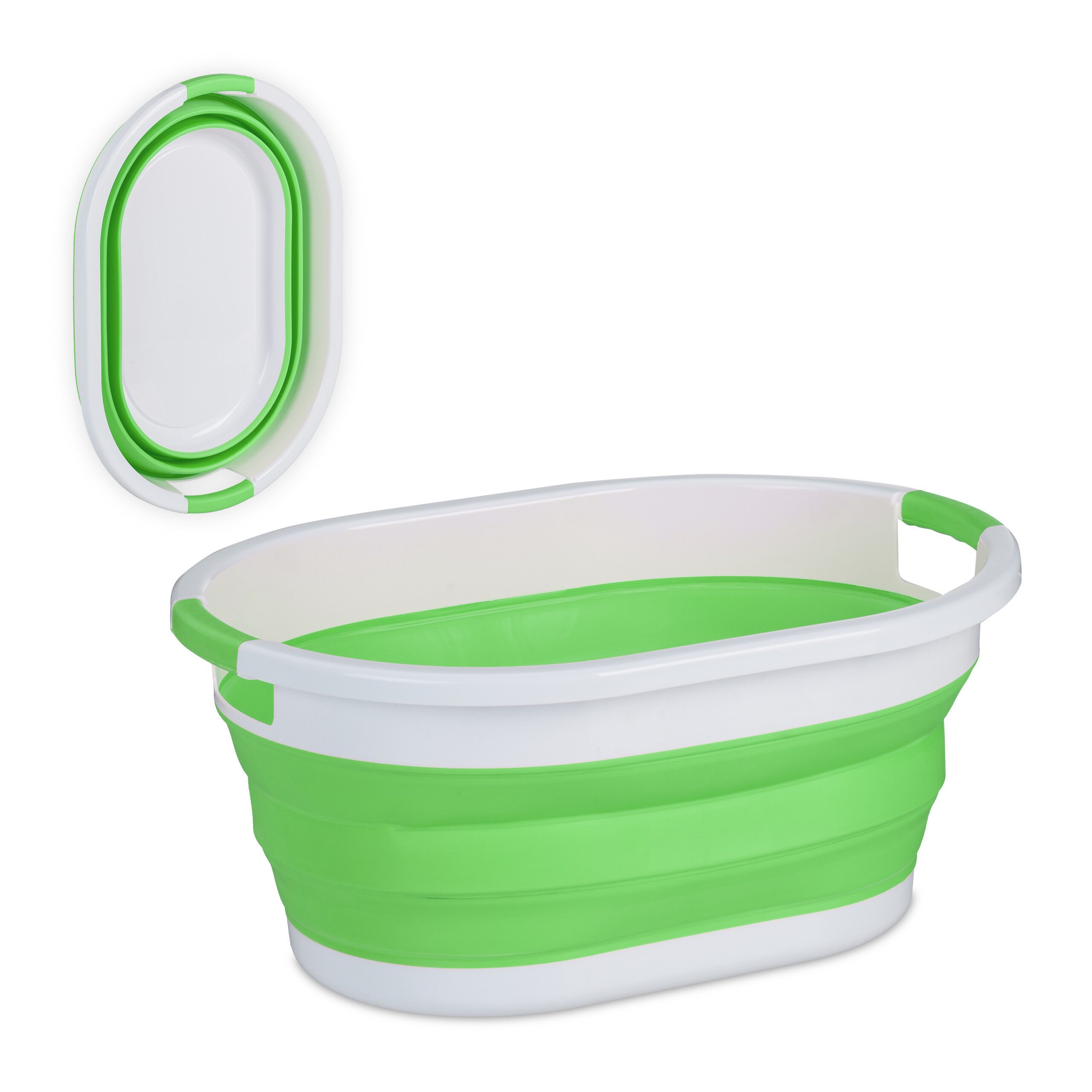 relaxdays Wäschekorb Faltbarer Wäschekorb 36 Liter (1 St), grün günstig online kaufen