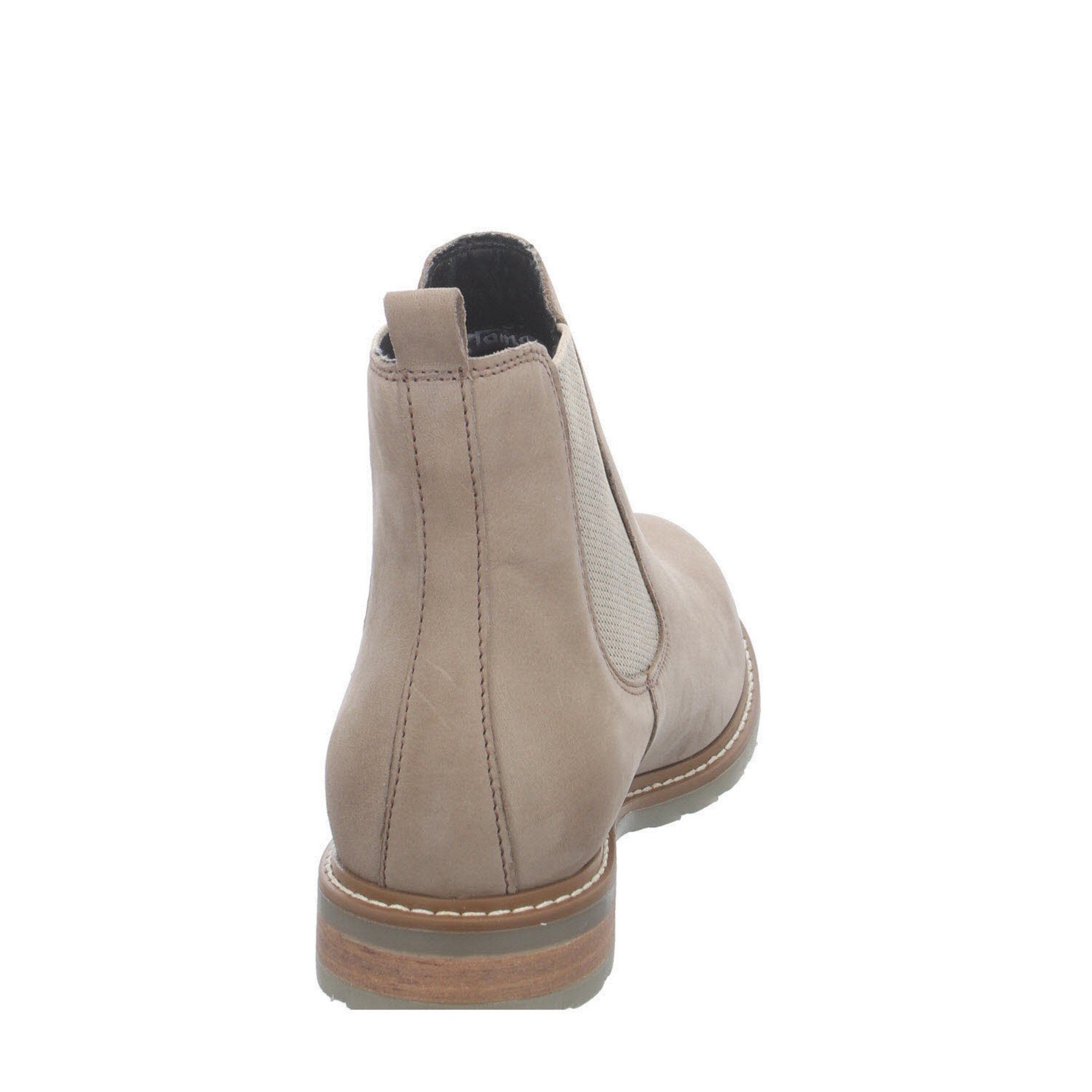 taupe Elastikeinsatz Leder-/Textilkombination Boots Tamaris Chelsea Chelseaboots