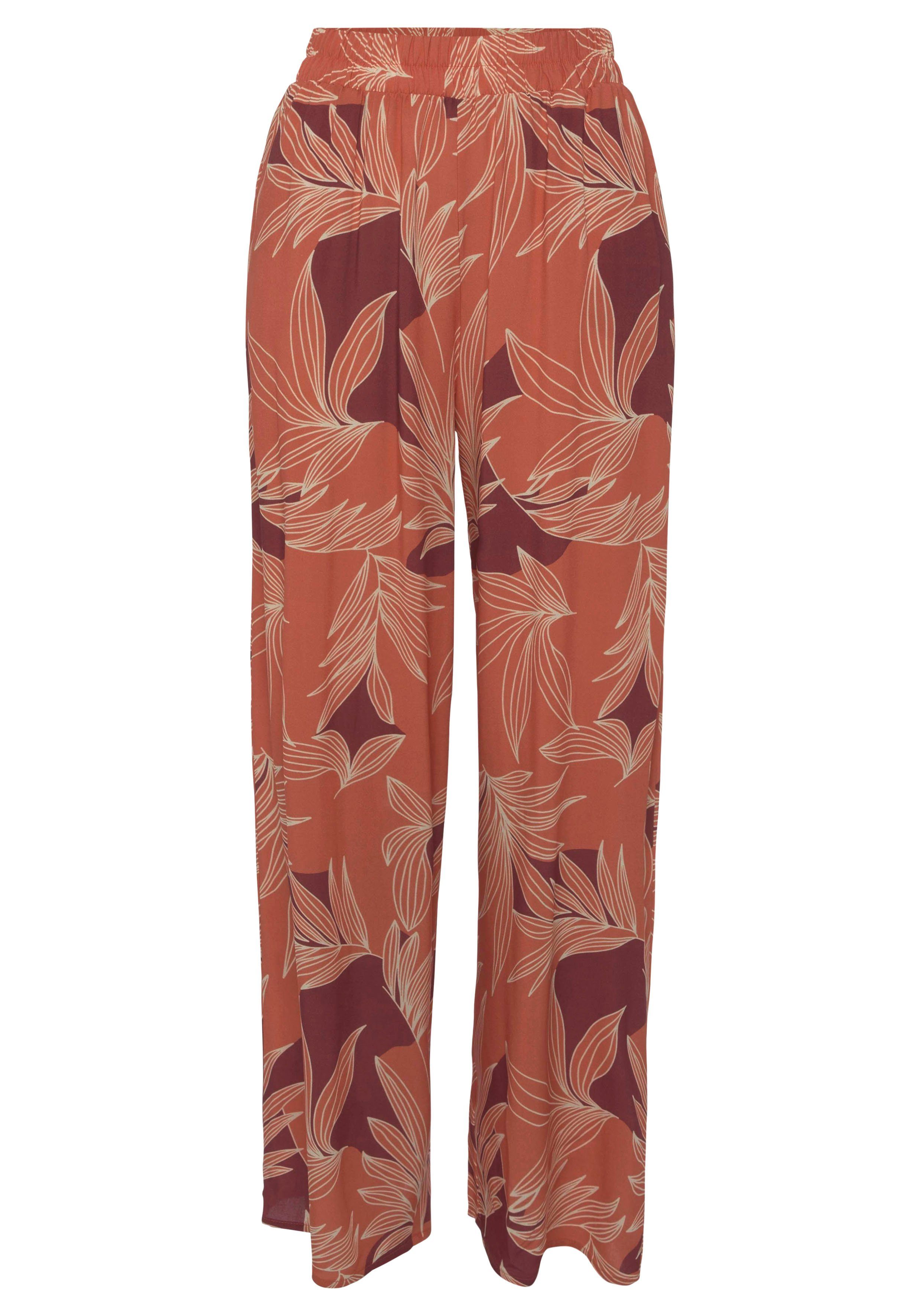 Alloverprint Taschen, mit und Wide-Leg, LASCANA Stoffhose Palazzohose