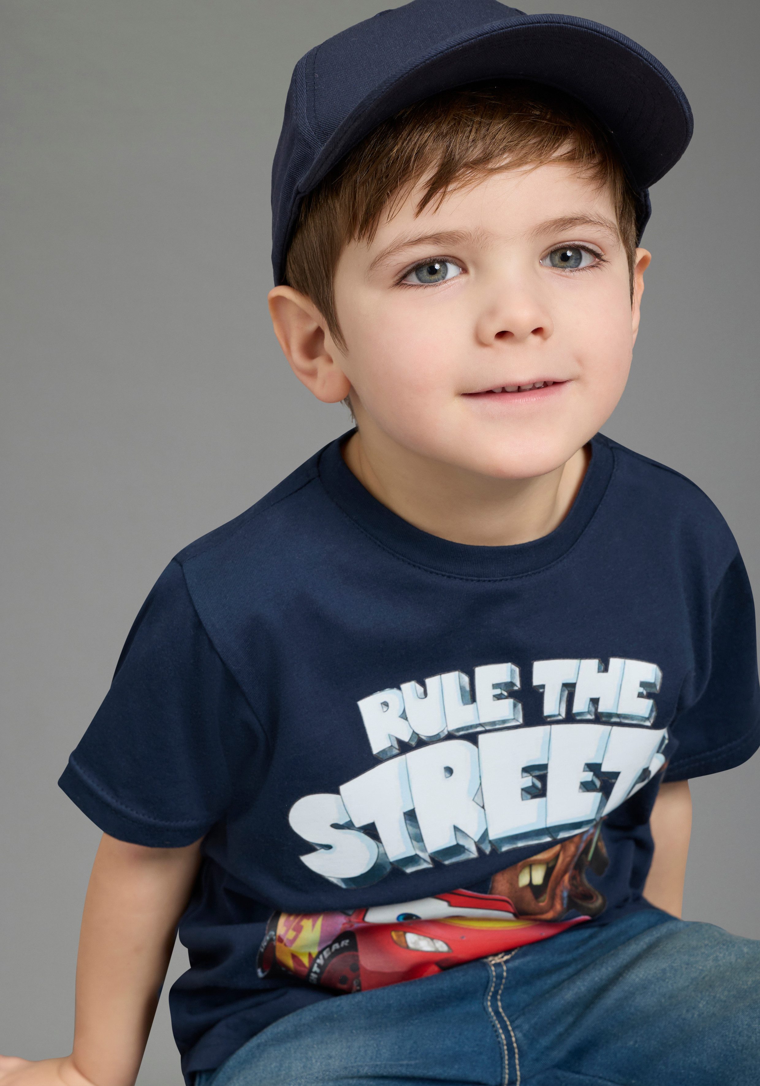 KIDSWORLD T-Shirt CARS LIGHTNING MCQUEEN - Disney Shirt Kurzarm, Rundhalsausschnitt, in Basic Passform, aus Baumwolle