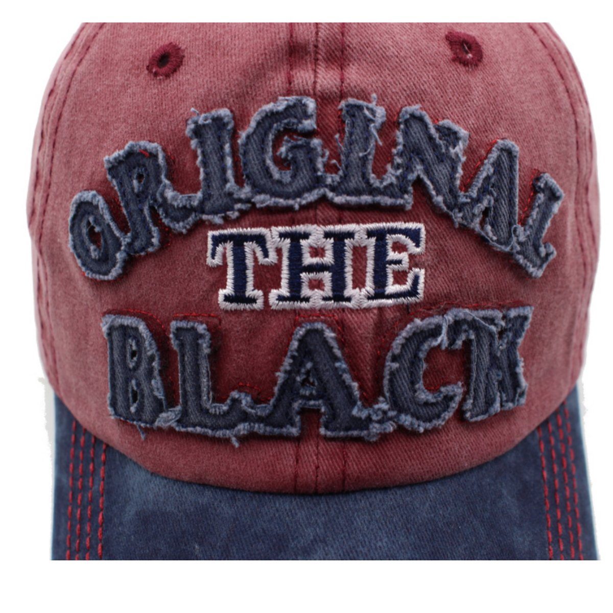 Sporty Baseball Cap Original The Baseballcap Used Washed Vintage Style Look Retro rot navy / Black