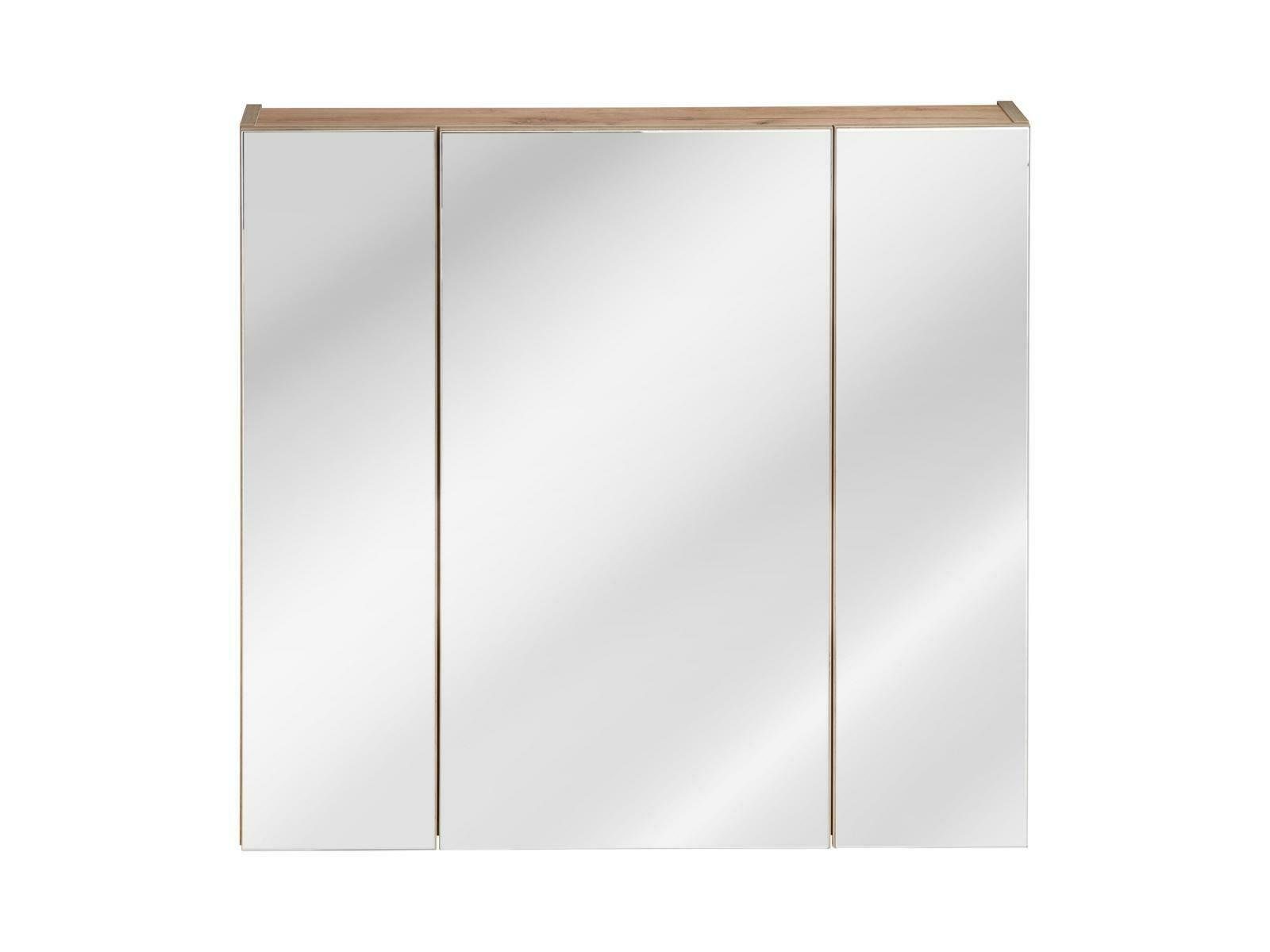 JVmoebel Badezimmerspiegelschrank Spiegelschrank Wandschrank Badezimmerschrank mit Spiegel 80 cm LED Beleuchtung