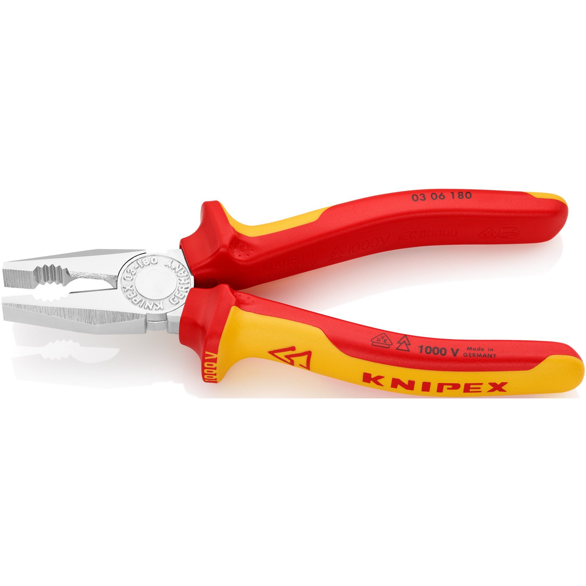 Knipex Kombizange KNIPEX Kombizange 03 06 180 VDE, (Länge 180mm)