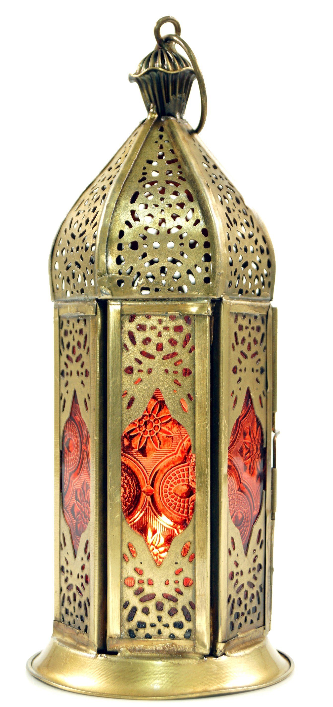 Guru-Shop Kerzenlaterne Orientalische Metall/Glas Laterne in.. günstig online kaufen