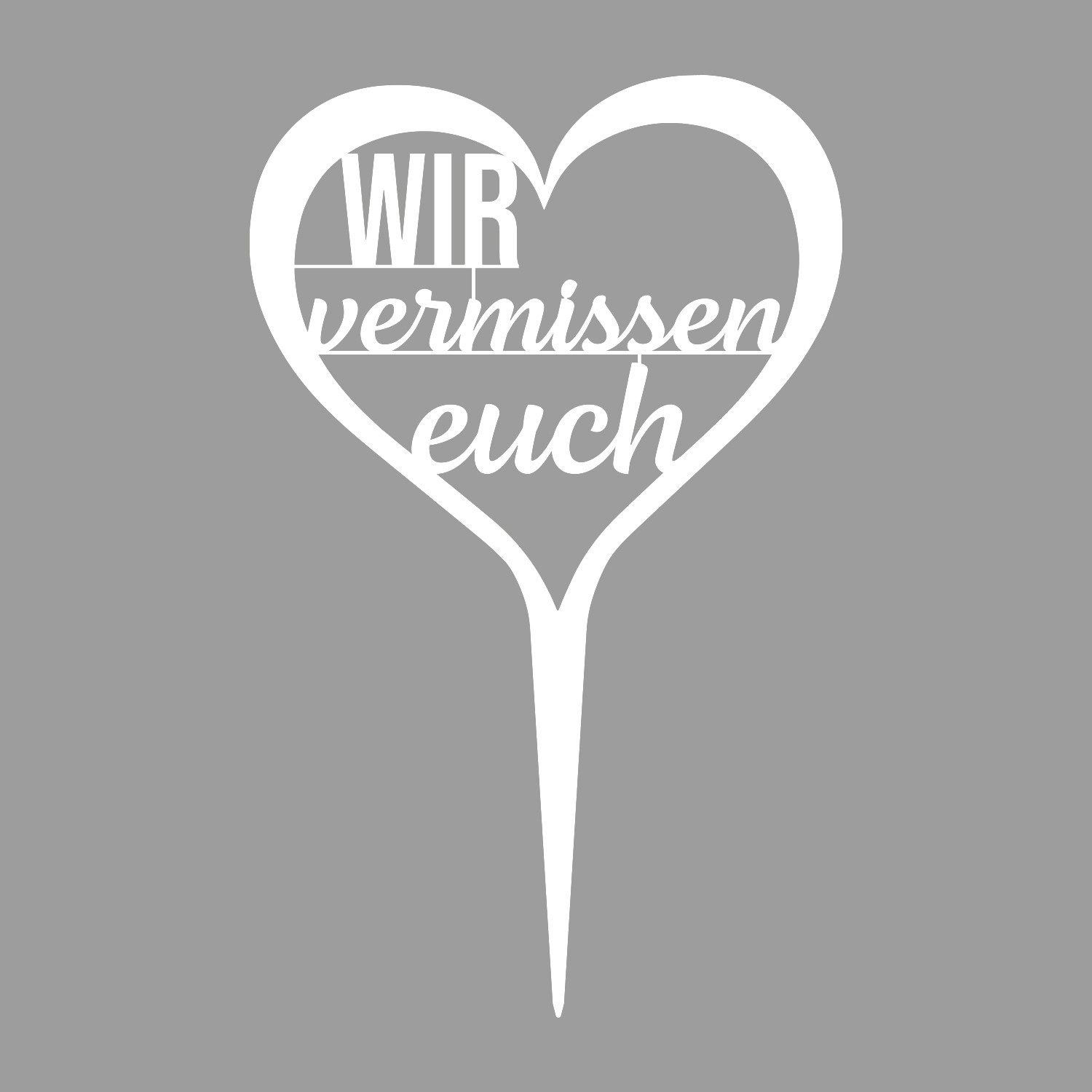 ILLUMINO Dekoobjekt Grabstecker Trauerschmuck Friedhof Grabschmuck Grabstelle Deko