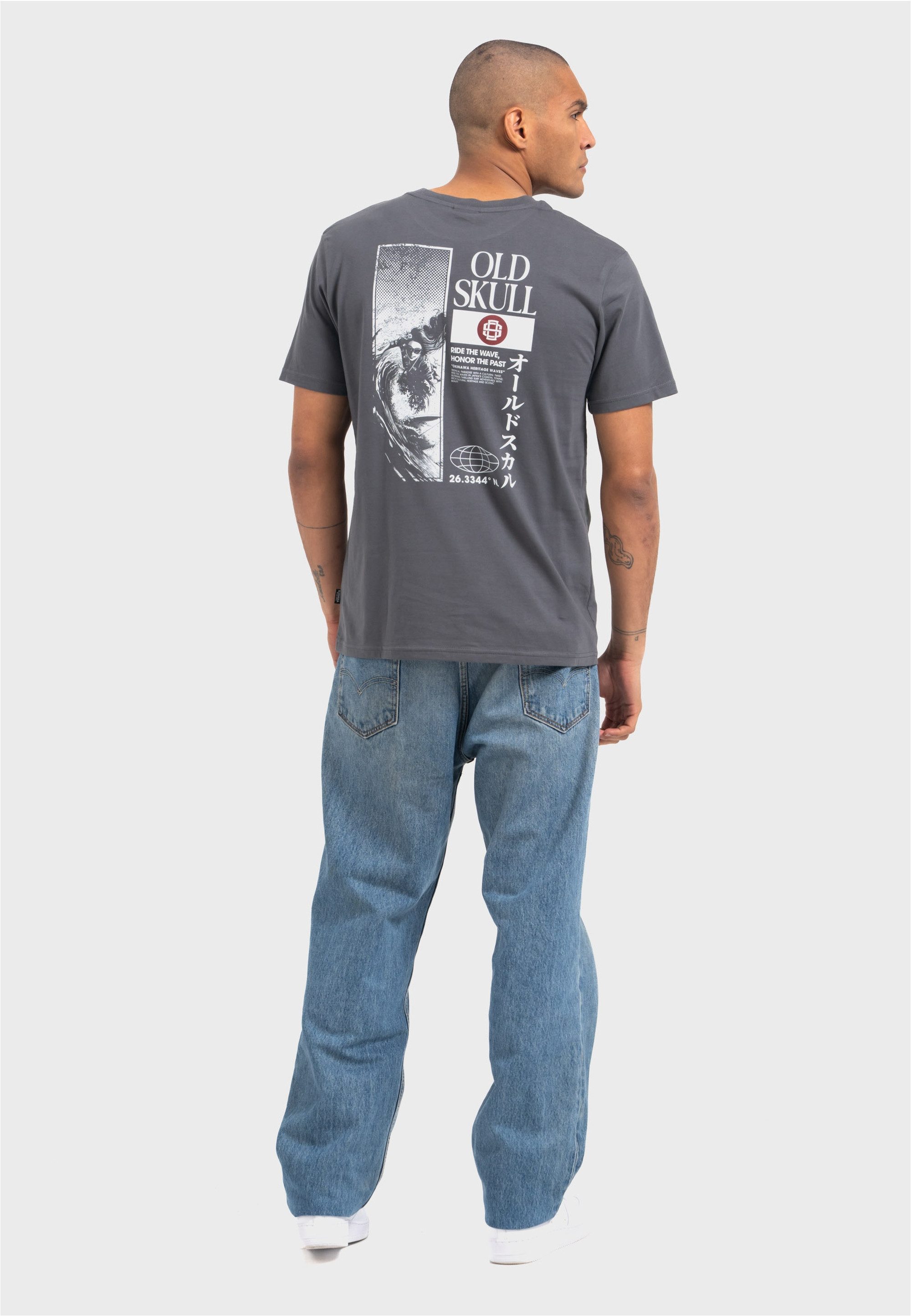 Oldskull T-Shirt Asian Lotus Surf Logo Graphic Traditionelles fernöstliches günstig online kaufen