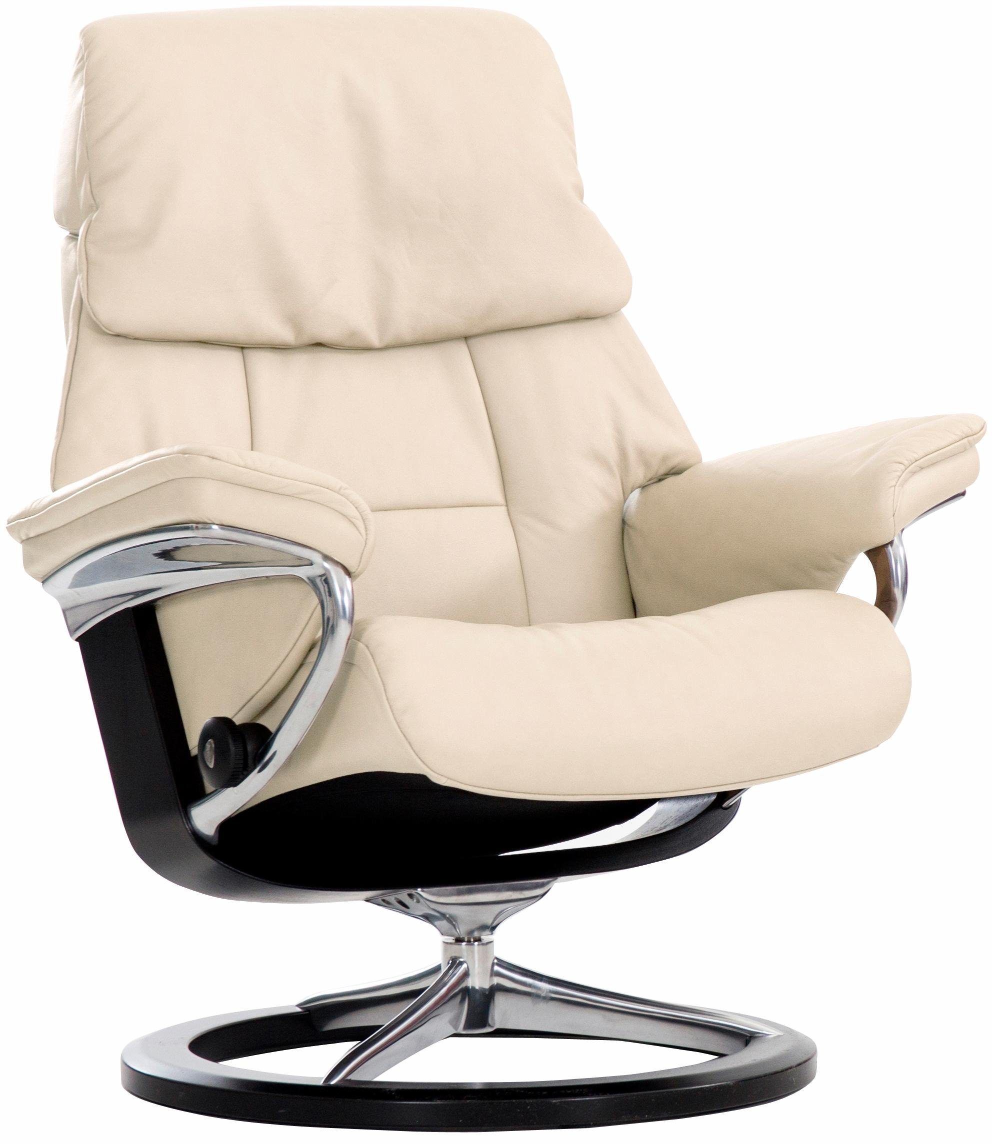 Stressless® Relaxsessel Ruby (Set, Relaxsessel mit Hocker), mit Signature Base, Größe L, Gestell Eiche, Wenge, Braun & Schwarz