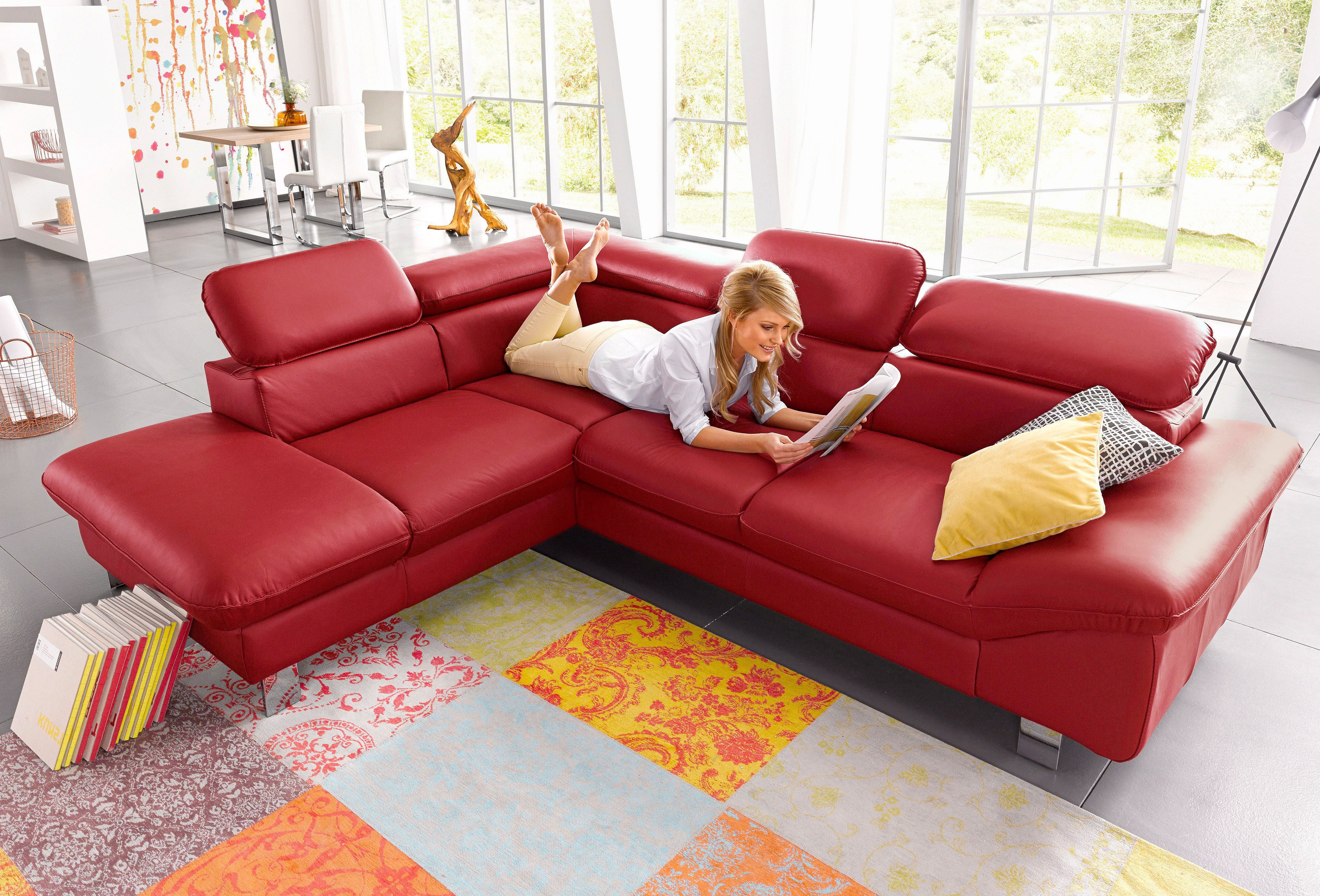 COTTA Ecksofa Driver L-Form, mit Kopfteilverstellung, wahlweise mit Bettfunktion & Bettkasten