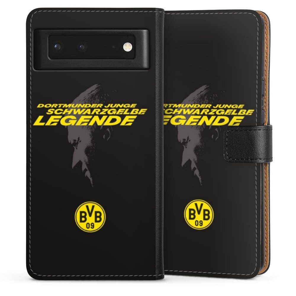 DeinDesign Handyhülle Marco Reus Borussia Dortmund BVB Danke Marco Schwarzgelbe Legende, Google Pixel 6 Hülle Handy Flip Case Wallet Cover Handytasche Leder
