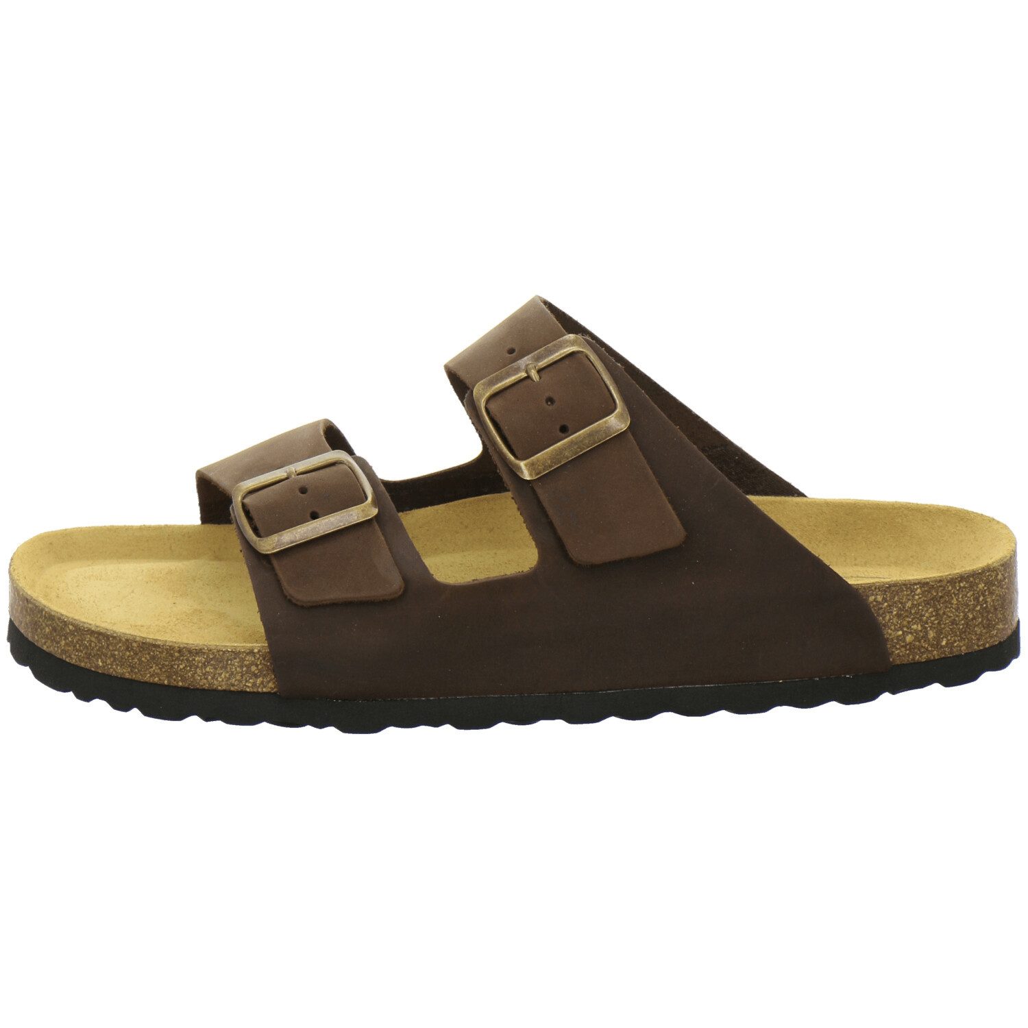AFS-Schuhe 310072 Zweischnaller Pantolette für Herren mit Fußbett, bequeme Sandalen aus Leder