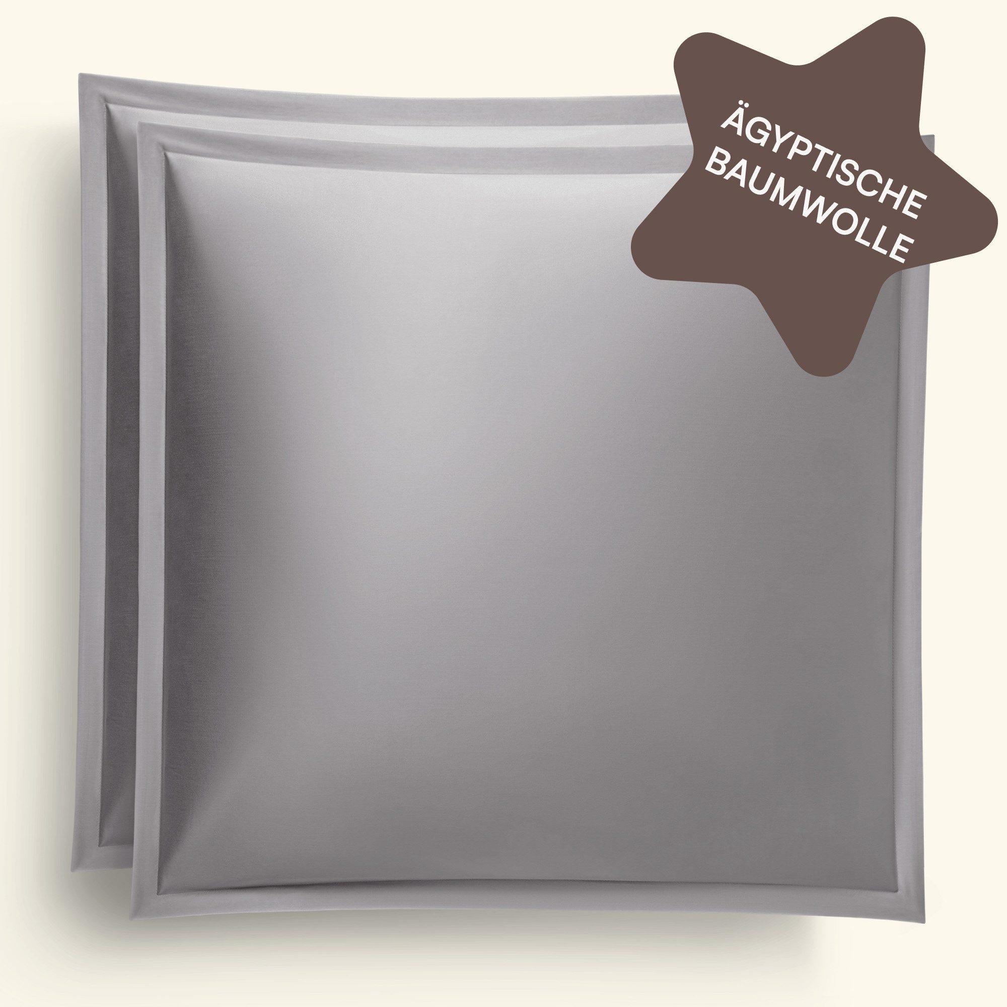 Amqua Kissenbezüge Mako Satin Kissenbezug mit Reißverschluss, Premium Bettwäsche, (1 Stück), 100% ägyptische Baumwolle, kuschelig weich