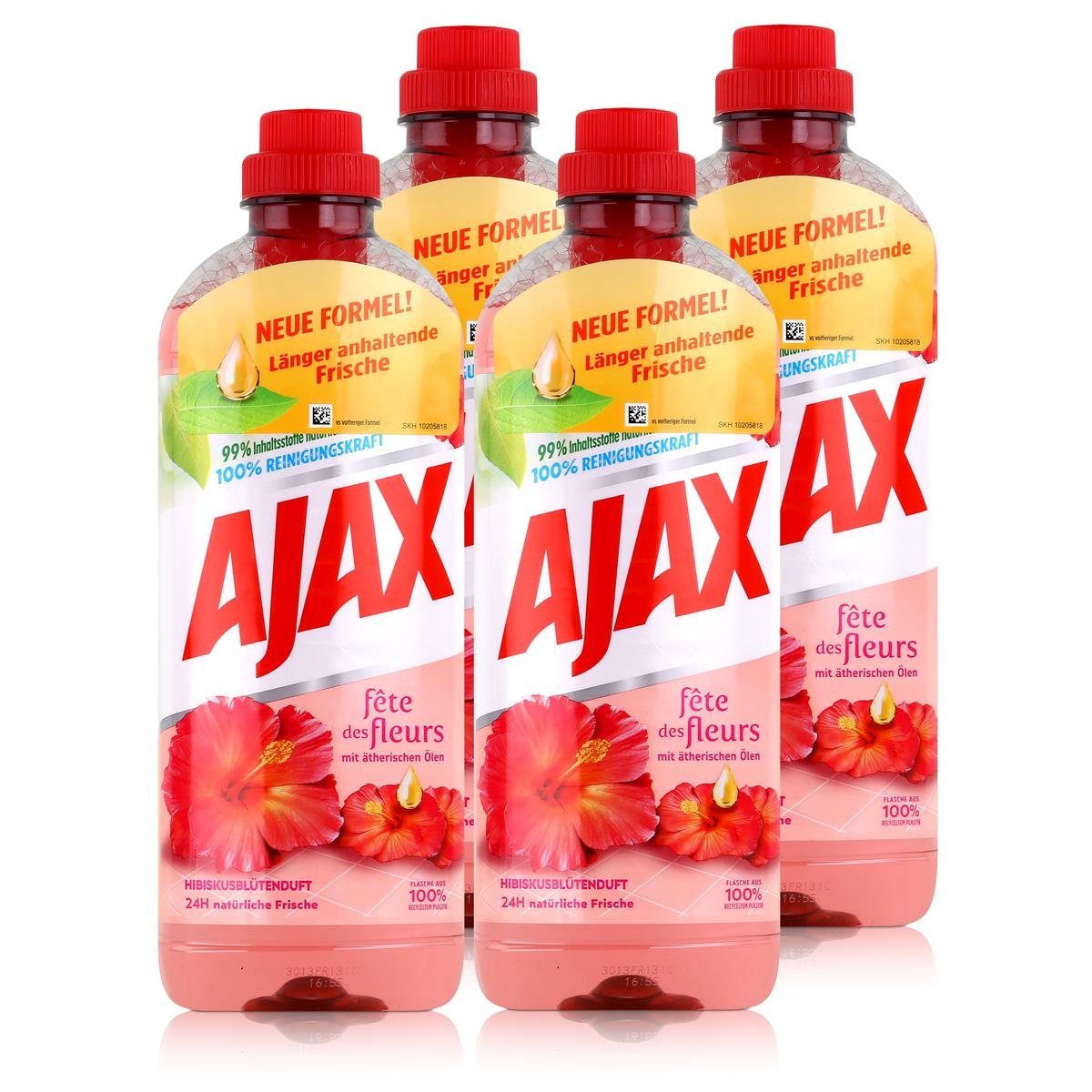 (4e Hibiskusblütenduft Allzweckreiniger 100% Reinigungskraft - AJAX Ajax Allzweckreiniger 1L