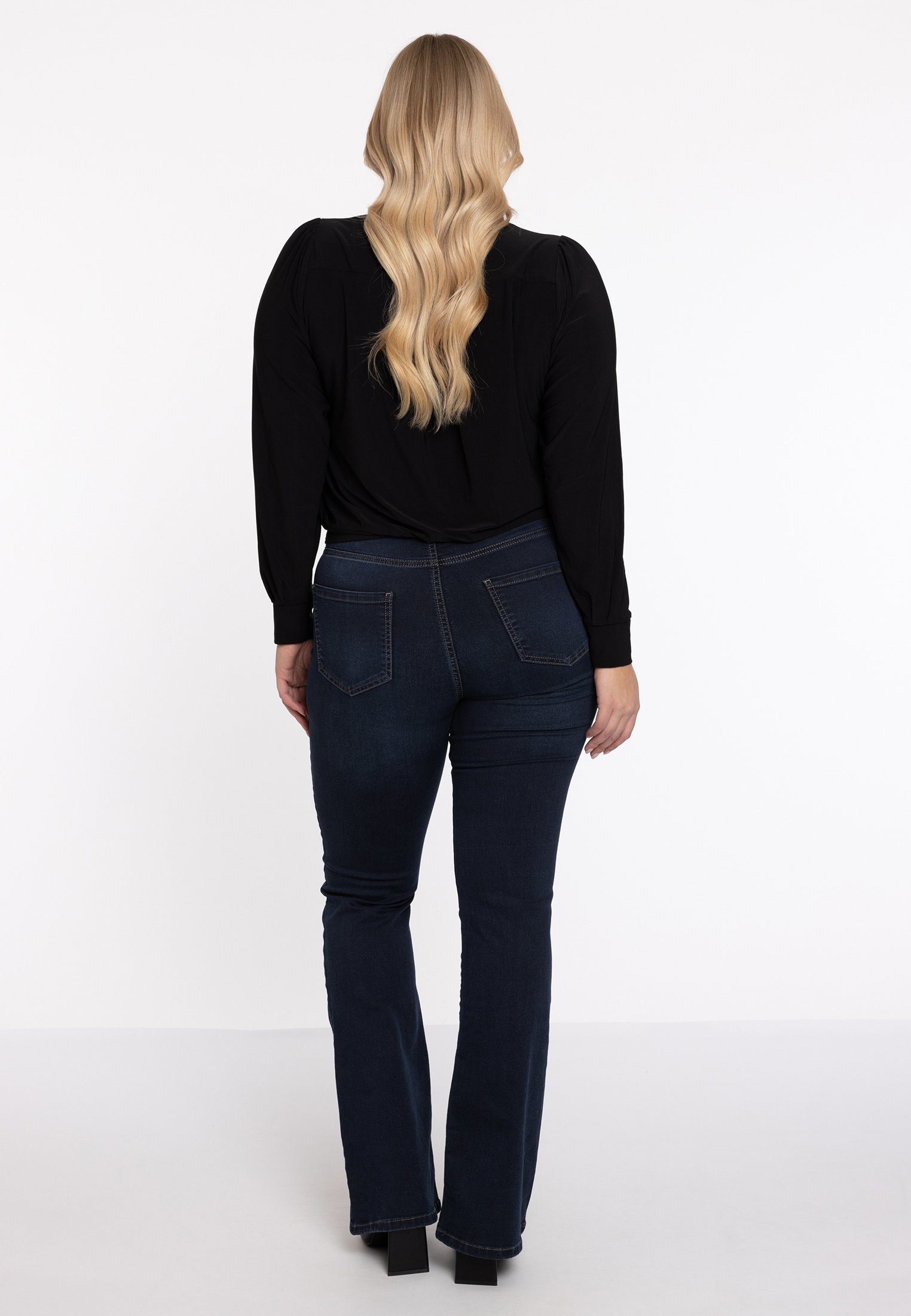YOEK High-waist-Jeans Damen Schlagjeans Große Größen günstig online kaufen