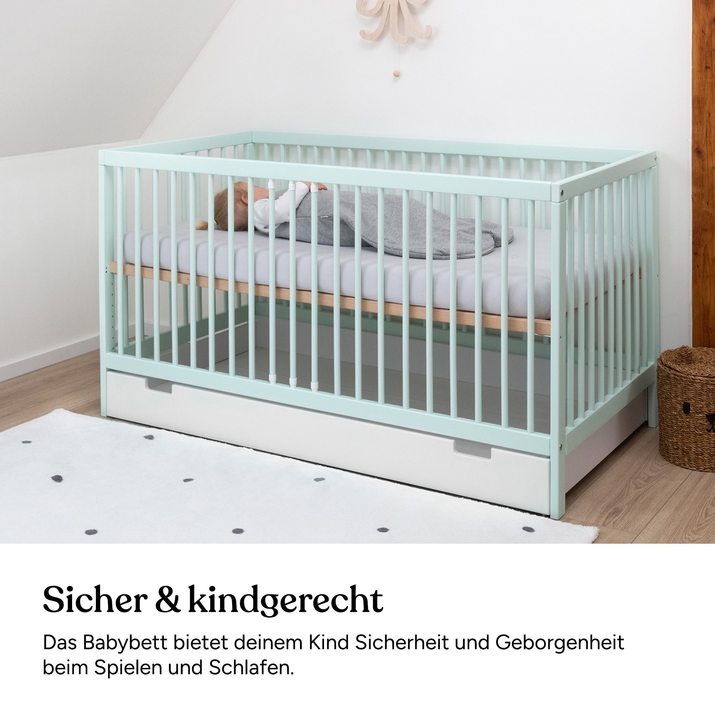 Ehrenkind Babybett PUR inkl. Matratze aus günstig online kaufen
