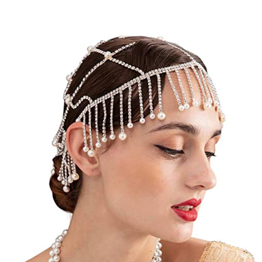 Housruse Diadem »Stirnband Damen Haarkette Kostümzubehör Blinkendes  Stirnband Gold« online kaufen | OTTO