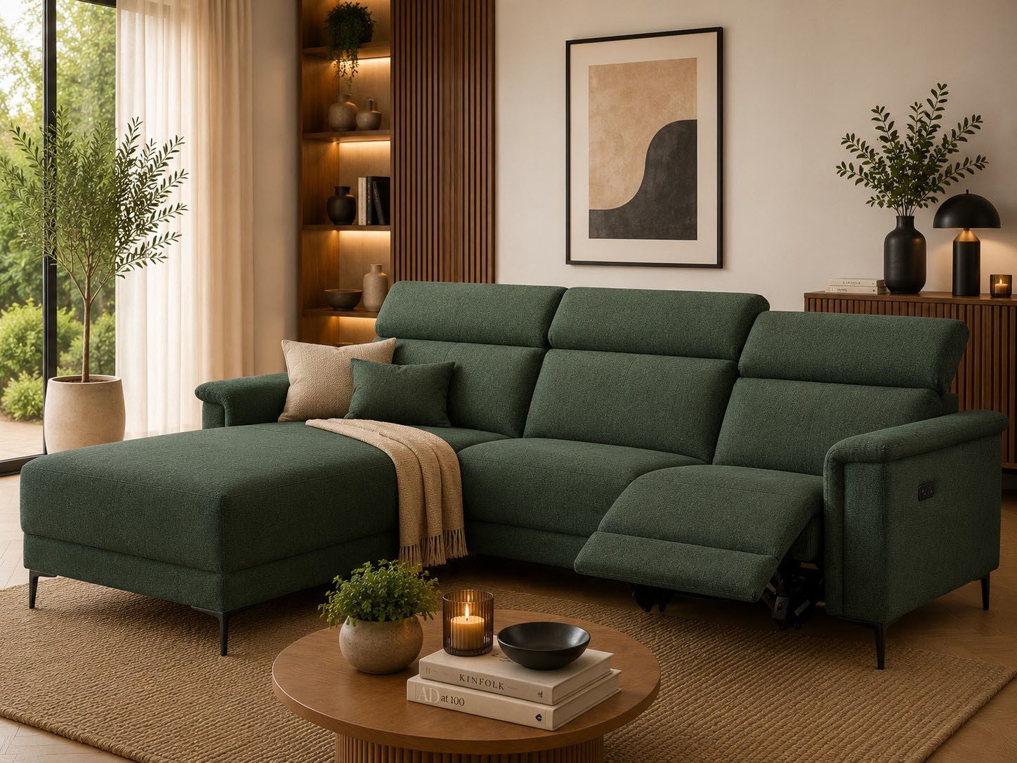 OTTO home Ecksofa LUND, L-Form, 261cm, man. o. elektr. Relaxfunktion (mit USB-A), und Kopfteilverstellung