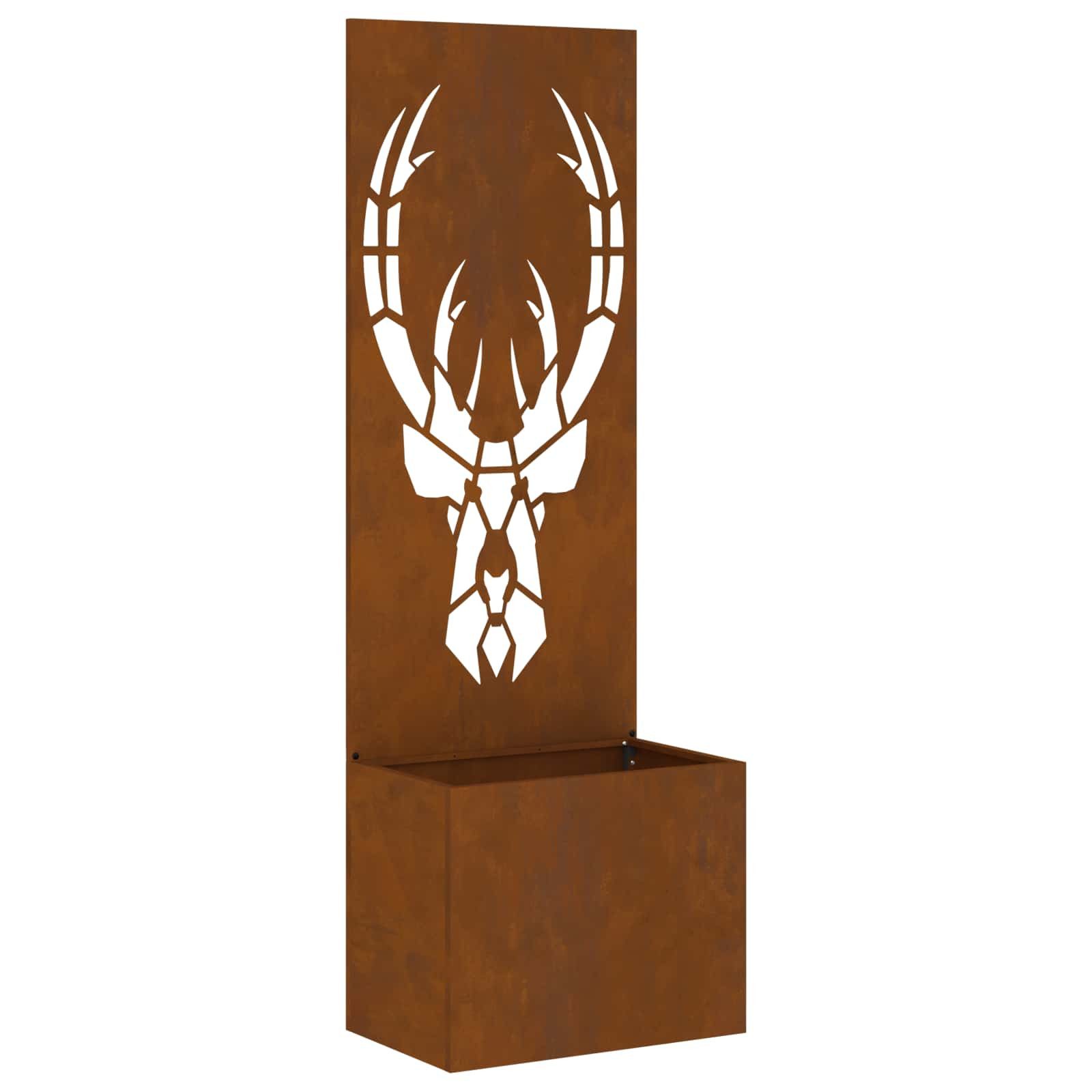 vidaXL Wandbild Garten Sichtschutz-Leinwand Rostig 50 x 150 cm Wetterfeststahl, (1 St)