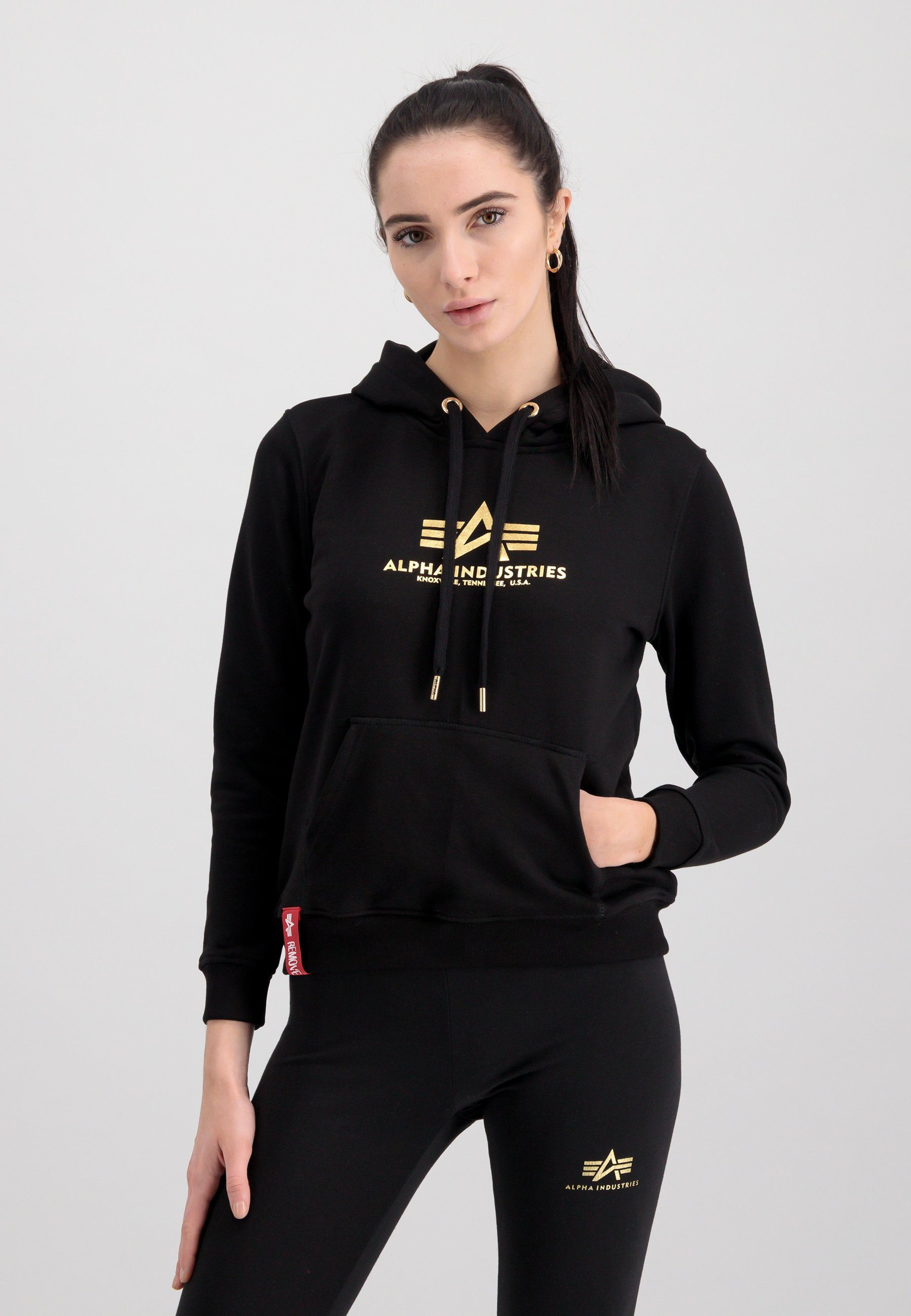 Alpha Industries Hoodie Alpha Industries Women Hoodies New Basic Hoodie Wmn Foil Print