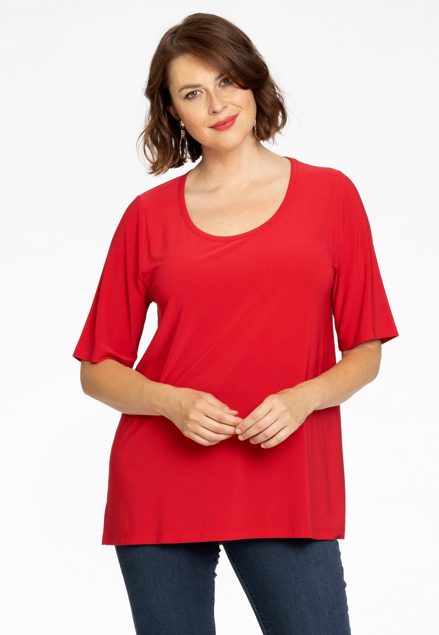 YOEK Langarmshirt Damen T-Shirt Kurzarm Große Größen