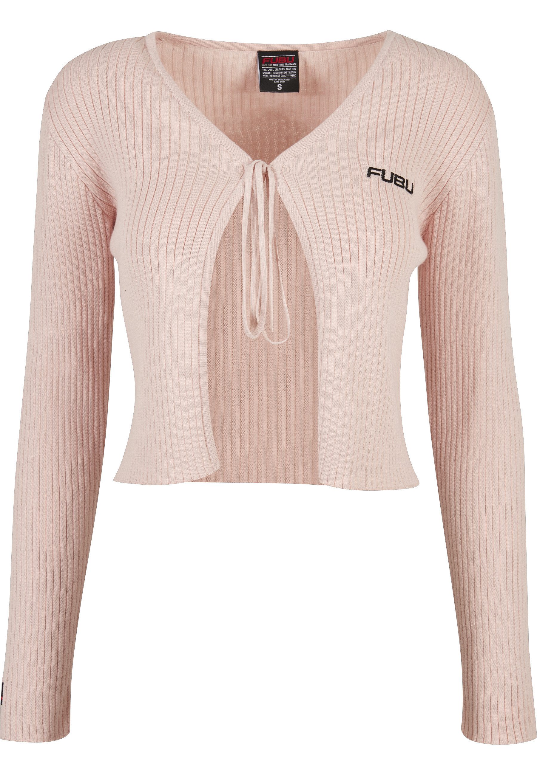 Fubu Cardigan Fubu Damen FW222-016-1, Corporate Rib Knit Bolero rose (1-tlg)