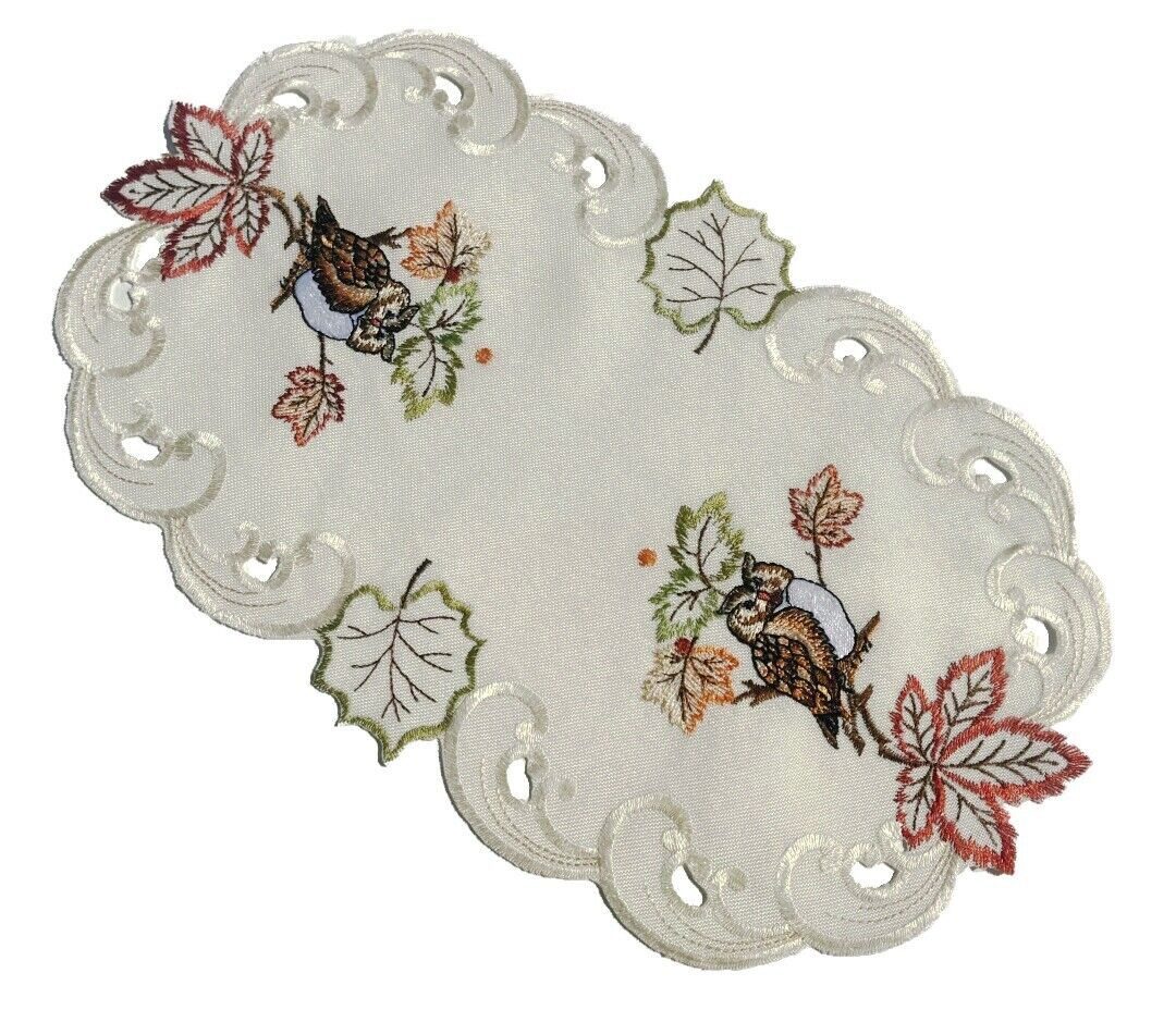 Westernlifestyle Tischdecke Eule beige Mitteldecke Deckchen