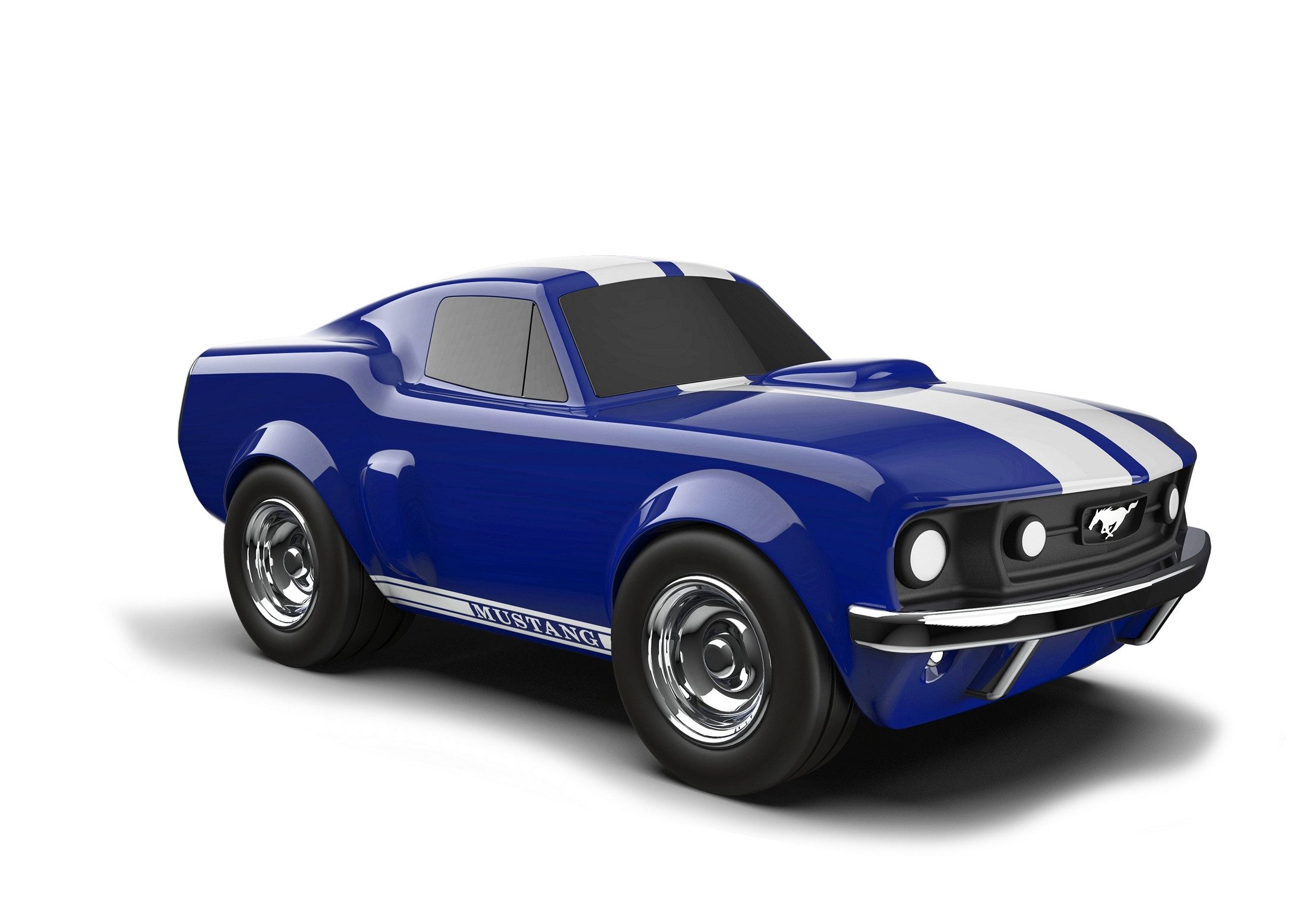 Baghera Modellauto Baghera Modellauto Rennwagen Ford Mustang blau 19x9,5x7,5cm - ab 3 J, (1-tlg., Offizielles Lizenzprodukt)