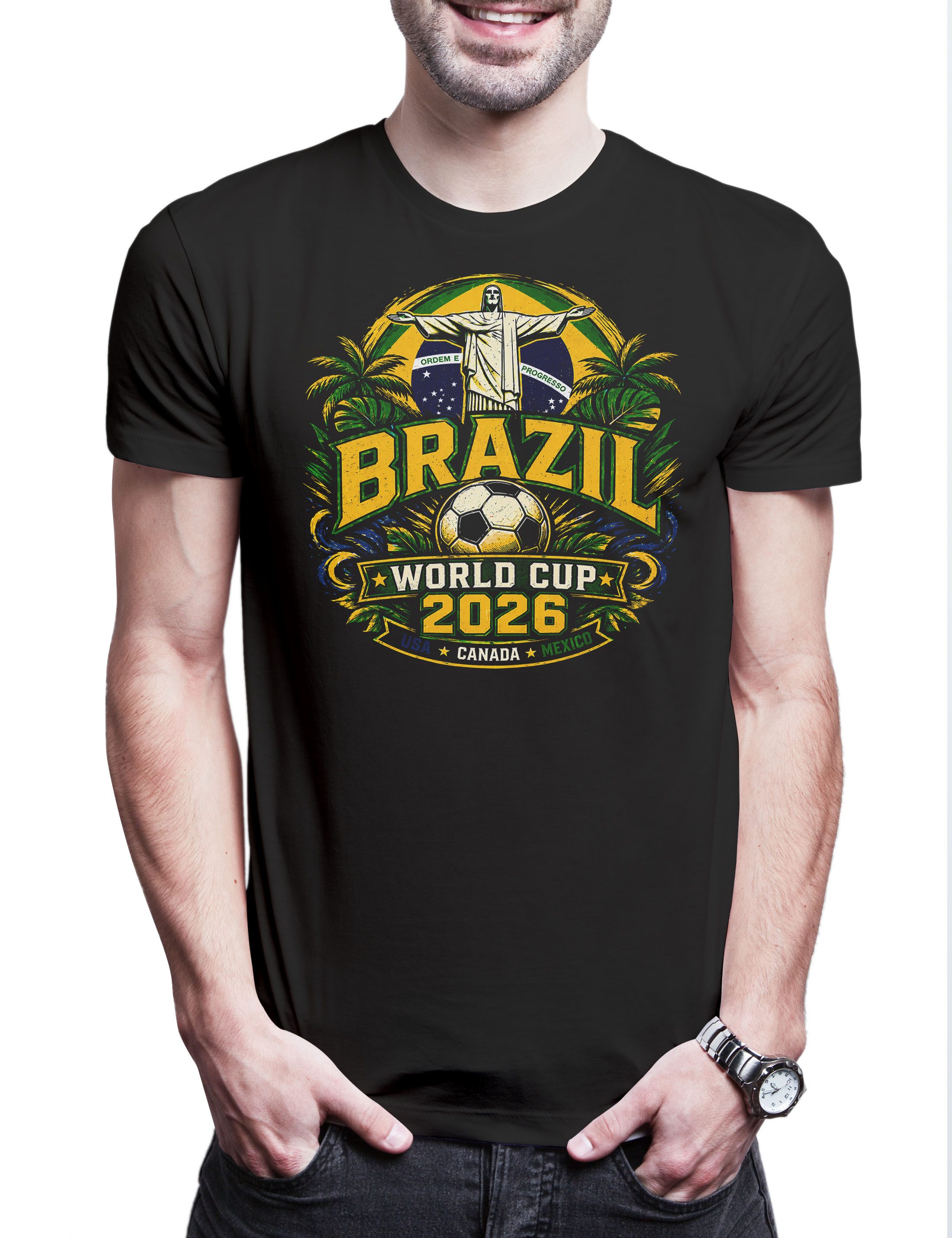 Print-Shirt Team Brazil 2 Herren T-Shirt Brasil Brasilien Seleçãoba WM