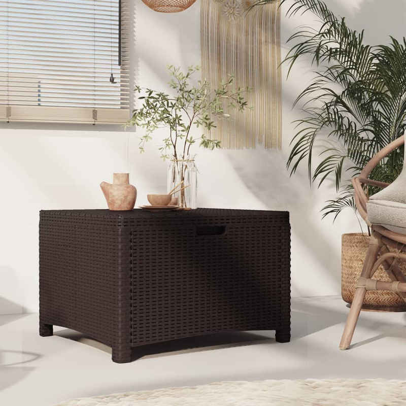 vidaXL Gartenbox Garten-Aufbewahrungsbox 60x54x41 cm PP Rattan Braun