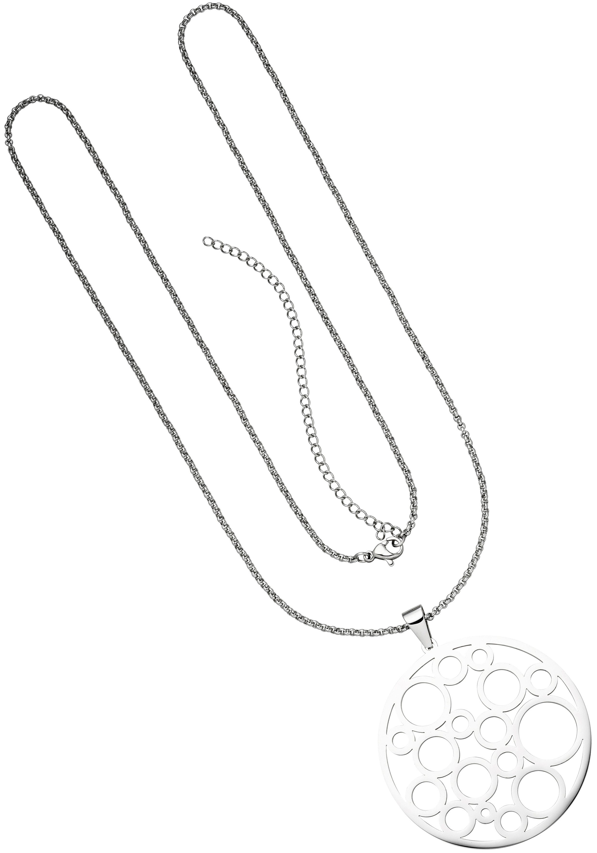 JOBO Kette mit Anhänger Kreise, Edelstahl 80 cm günstig online kaufen
