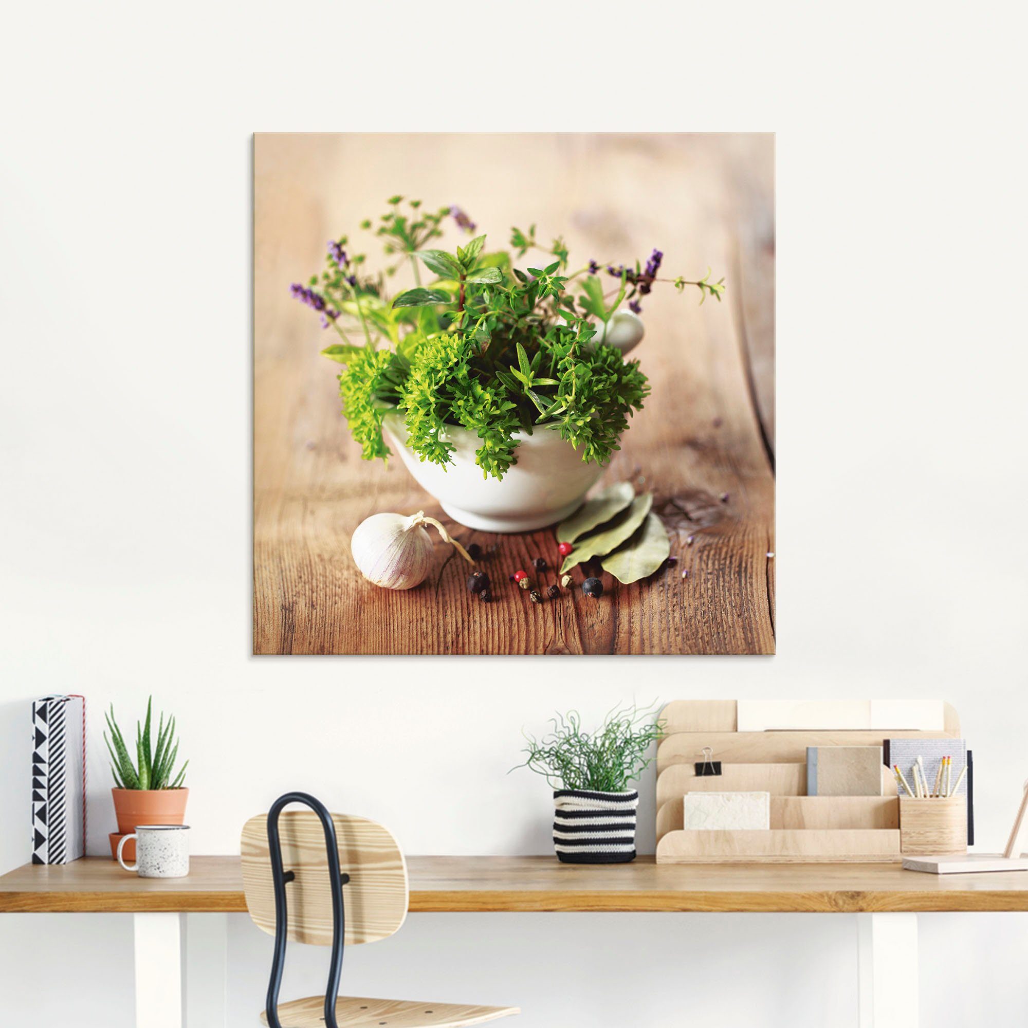 Artland Glasbild Verschiedene Kräuter - Küche, günstig online kaufen