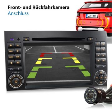 XOMAX XOMAX XM-D10ZA: 2DIN Autoradio mit Android 10 Navi 7 Zoll Touchscreen Monitor, Bluetooth, DVD, CD, SD und USB (passend für Mercedes) Autoradio