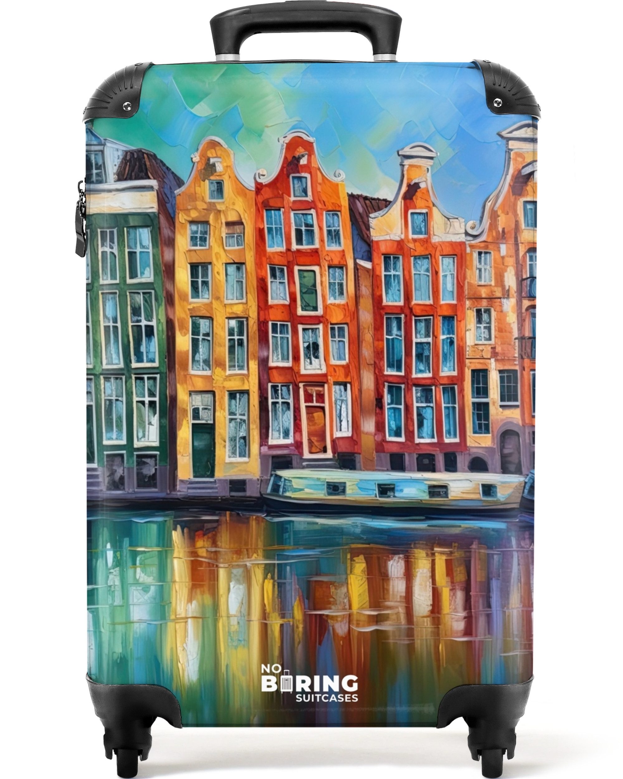 NoBoringSuitcases.com© Hartschalen-Trolley Amsterdam - Ölgemälde - günstig online kaufen