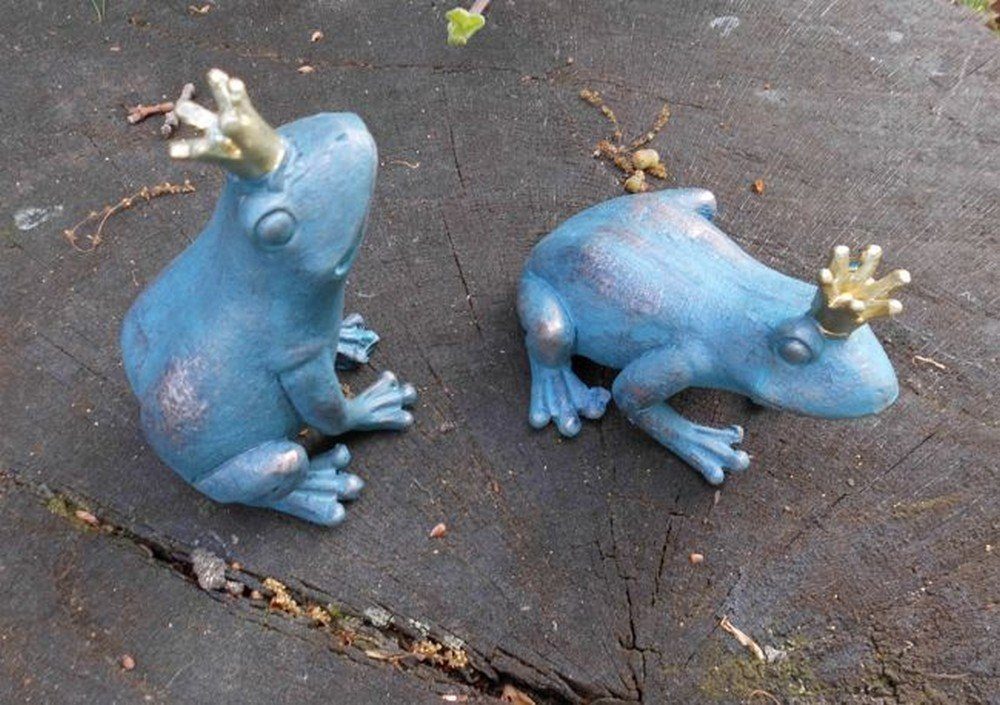 Deko-Impression Dekoobjekt Froschkönige Gartenfiguren Dekoration (2 Set Skulptur Bronzefarben 2er St)
