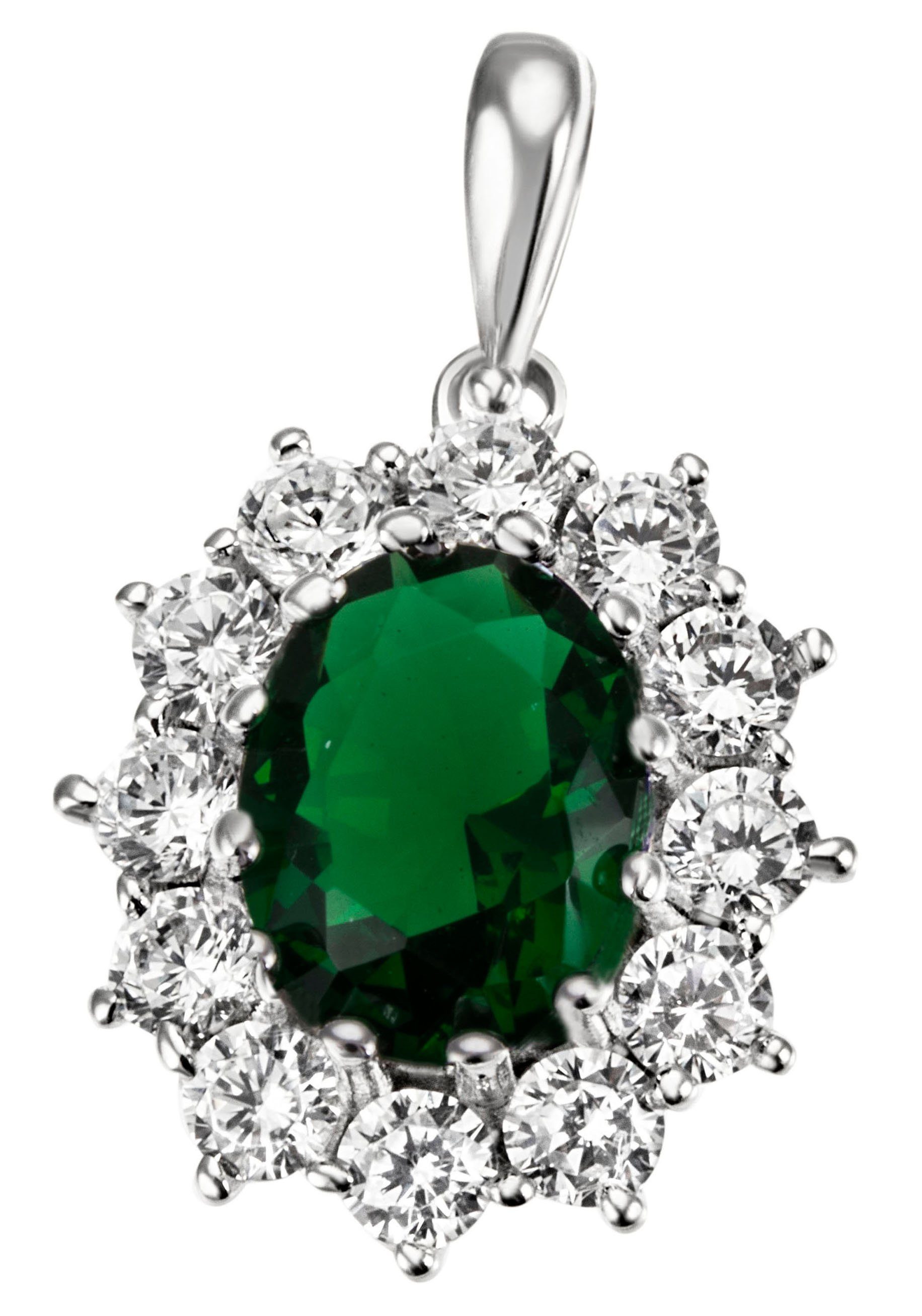 Firetti Кулоны Schmuck Geschenk Silber 925 Halsschmuck Anhänger Lady D Diana Royal, mit Glasstein, Zirkonia (synth)