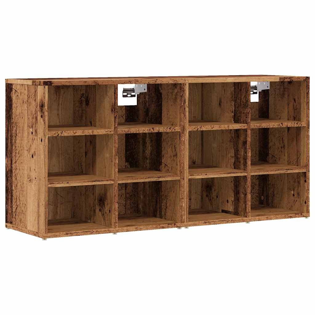 vidaXL Seitenschrank Schuhschränke 2 Stk. Altholz-Optik 52x30x50 cm (2-St)