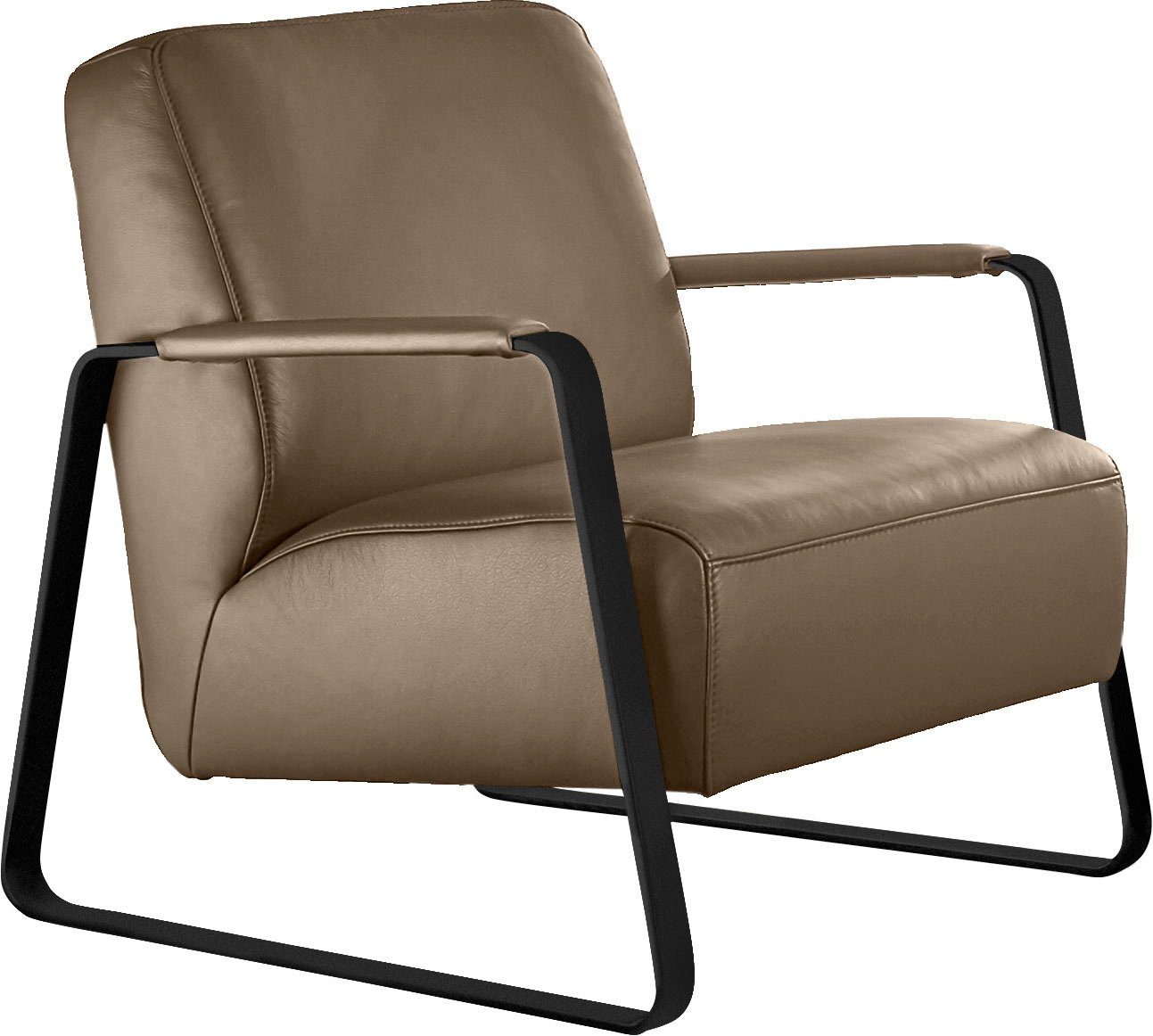 W.SCHILLIG Cocktailsessel quadroo Loungesessel, mit bezogenen Armlehnen, Gestell in Schwarz pulverbeschichtet. € 1.349,99