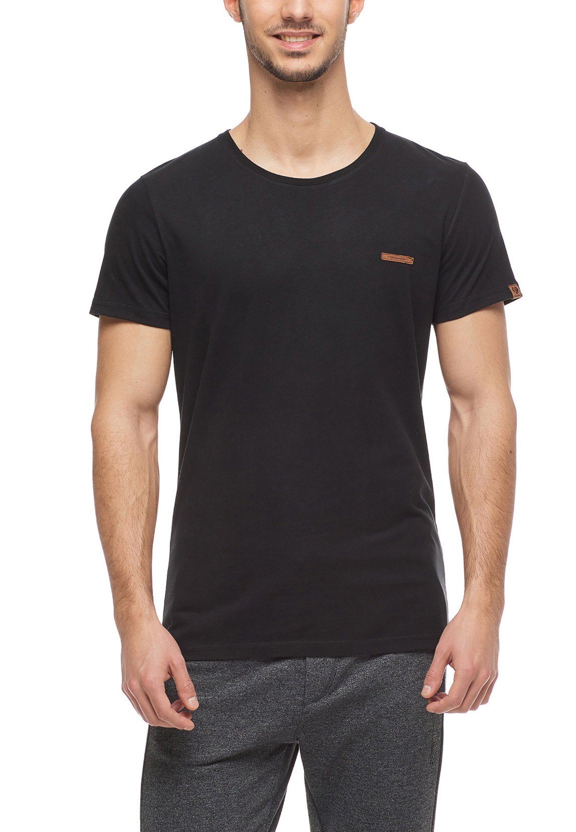 Ragwear T-Shirt Ragwear Herren T-Shirt GRADY 2122-15002 Black 1010 Schwarz