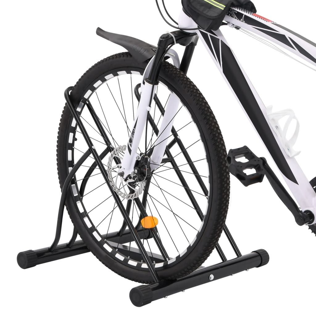 vidaXL Fahrradständer Fahrradständer für 2 Fahrräder Freistehend Stahl