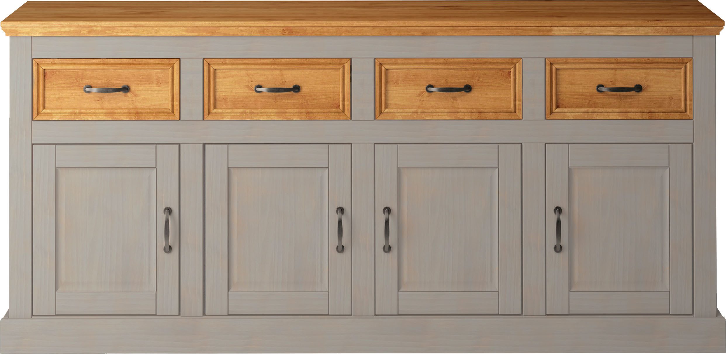 OTTO home Sideboard Selma, Kommode mit 4 Türen und 4 Schubkästen. Breite 192 cm