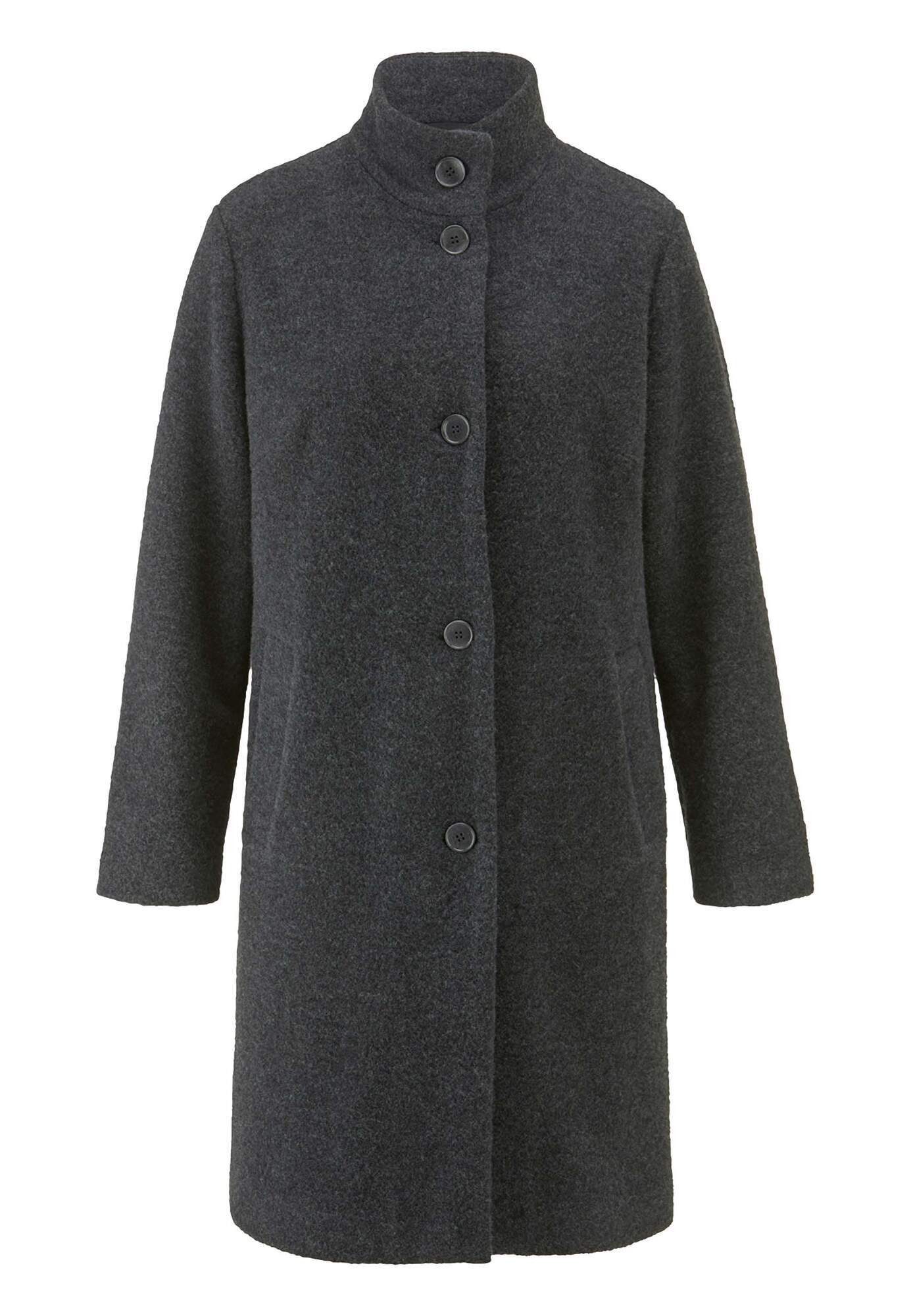 Hessnatur Wollmantel Regular aus reiner Bio-Merinowolle (1-tlg)