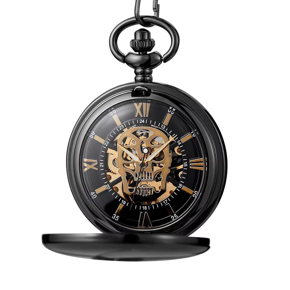 Taschenuhr GothicTime Totenkopf Taschenuhr – Mechanische Skelettuhr