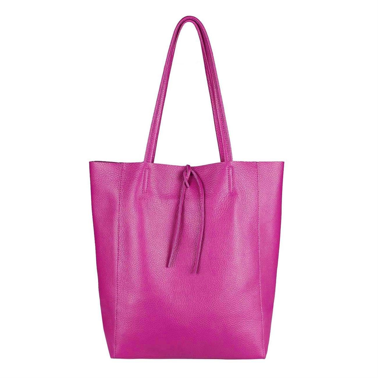 ITALYSHOP24 Schultertasche Made in Italy Damen Leder Tasche Schultertasche, ein Leichtgewicht, als Handtasche, Henkeltasche tragbar