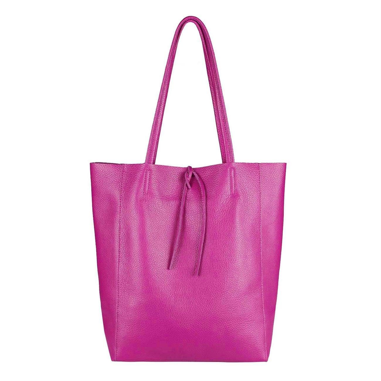 ITALYSHOP24 Schultertasche Made in Italy Damen Premium Leder SHOPPER Tasche günstig online kaufen