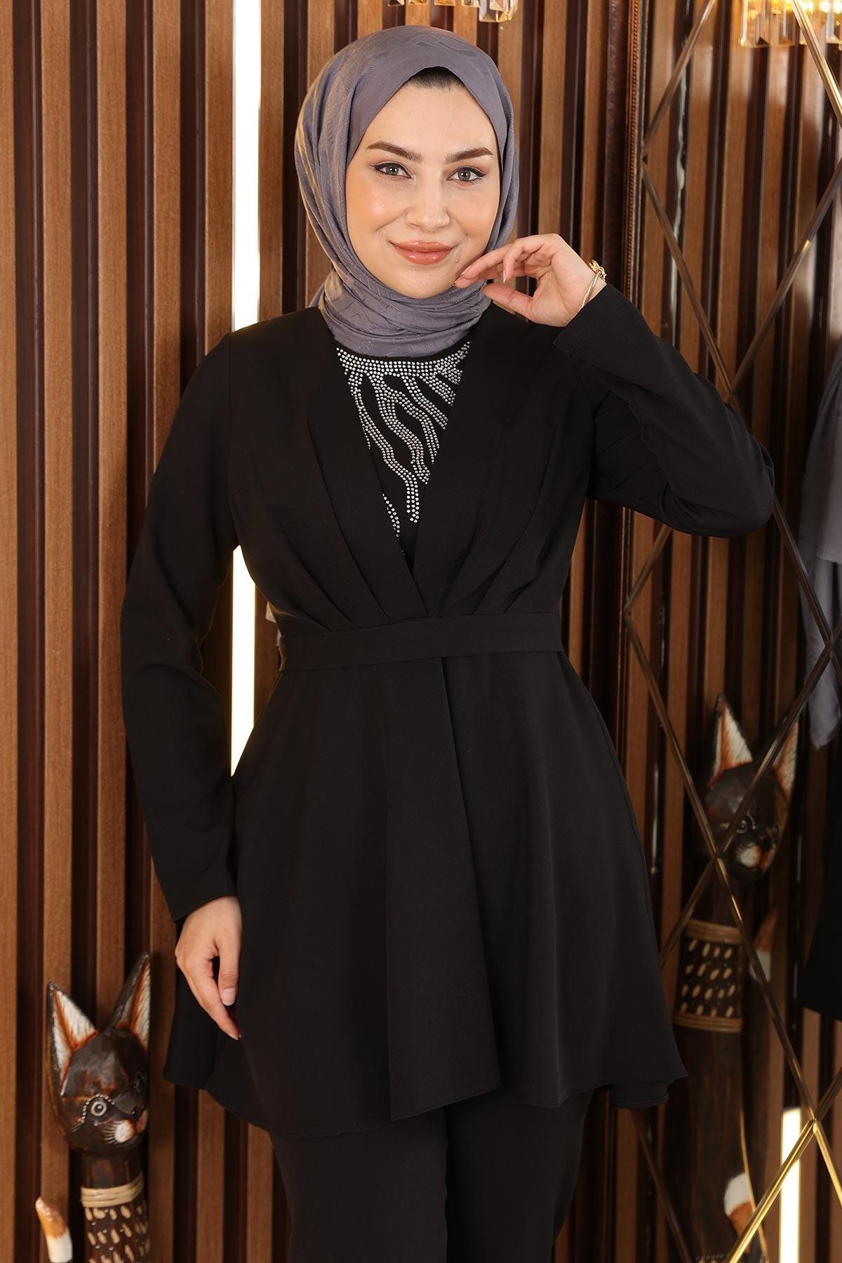 MODAMİHRAM Tunika Stein Detailgürtel Set günstig online kaufen