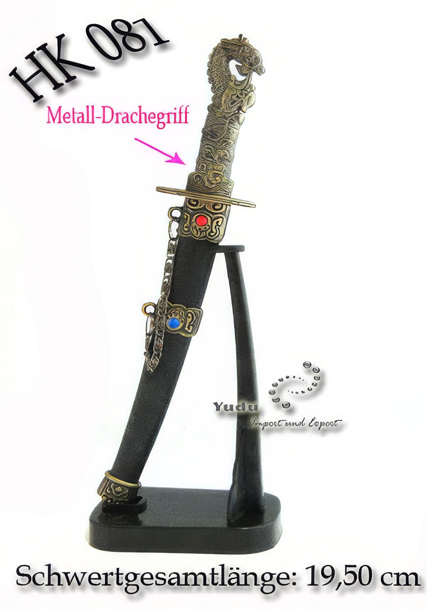 Yudu Brieföffner Samurai Schwert mit Ständer Mini Schwert Geschenkidee