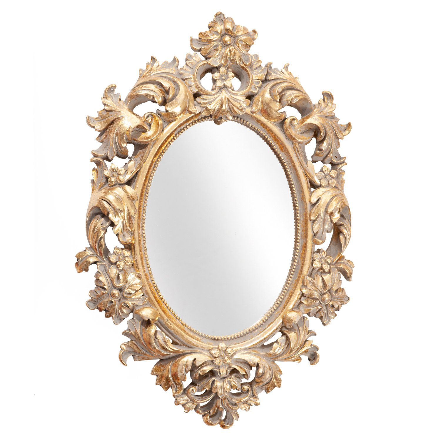 Moritz Bilderrahmen Barock Floral Gold verziert Oval, Spiegel Antik Verziert Ornamente Dekoration. € 31,99