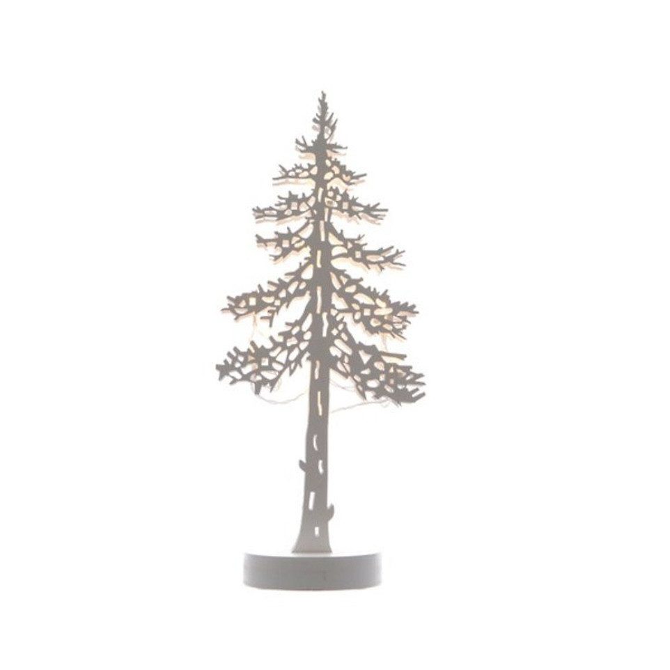 Kaemingk LED Baum Kaemingk Silhouette Holz weiß, LED fest integriert